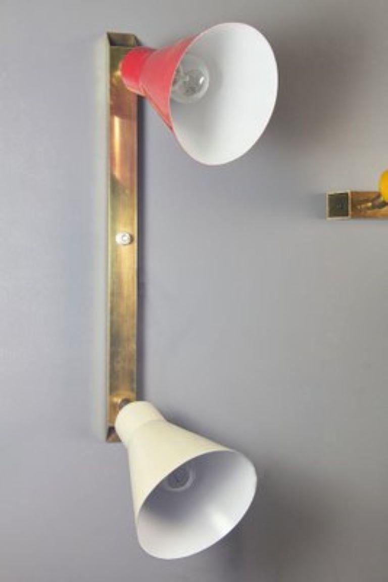 Mid-20th Century Stilnovo wall sconce, 1950s, set of 2 For Sale