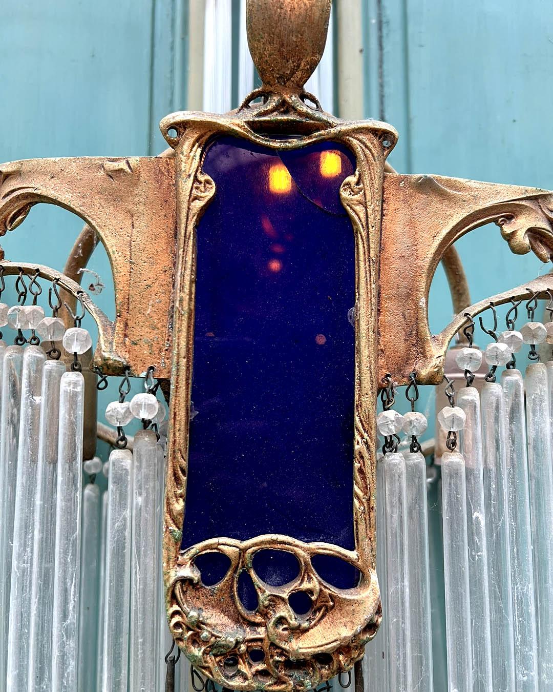 Hector Guimard wall lamp en Desgastado estado para la venta en TOURCOING, FR