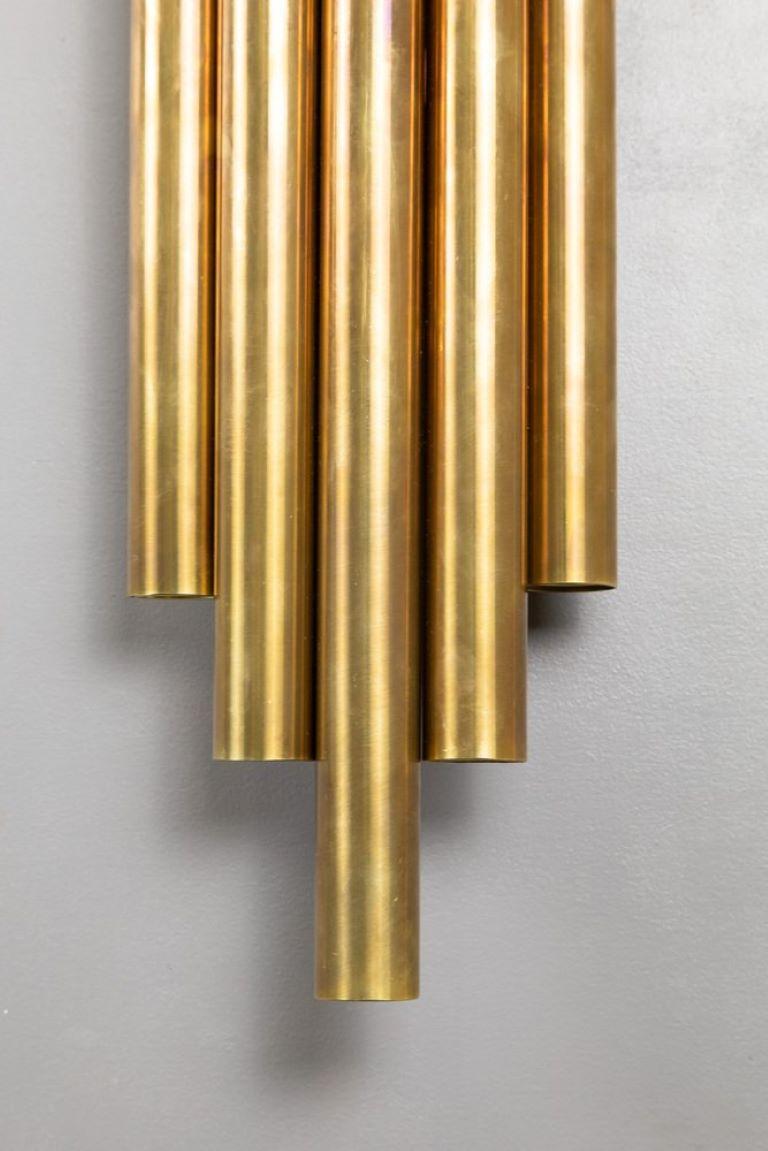 Midcentury brass wall sconce in the style of  Gio Ponti For Sale 5