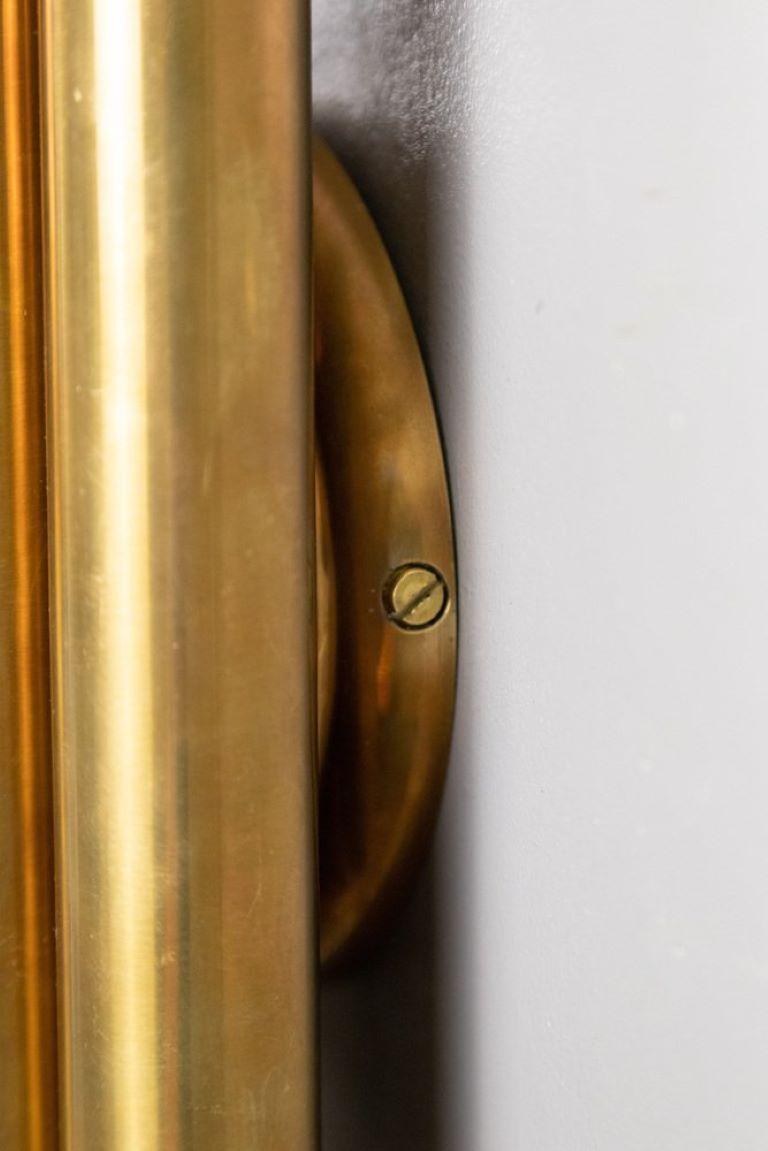 Brass Midcentury brass wall sconce in the style of  Gio Ponti For Sale