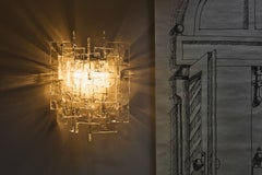 Murano glass wall sconce, designed by Carlo Nason for Mazzega