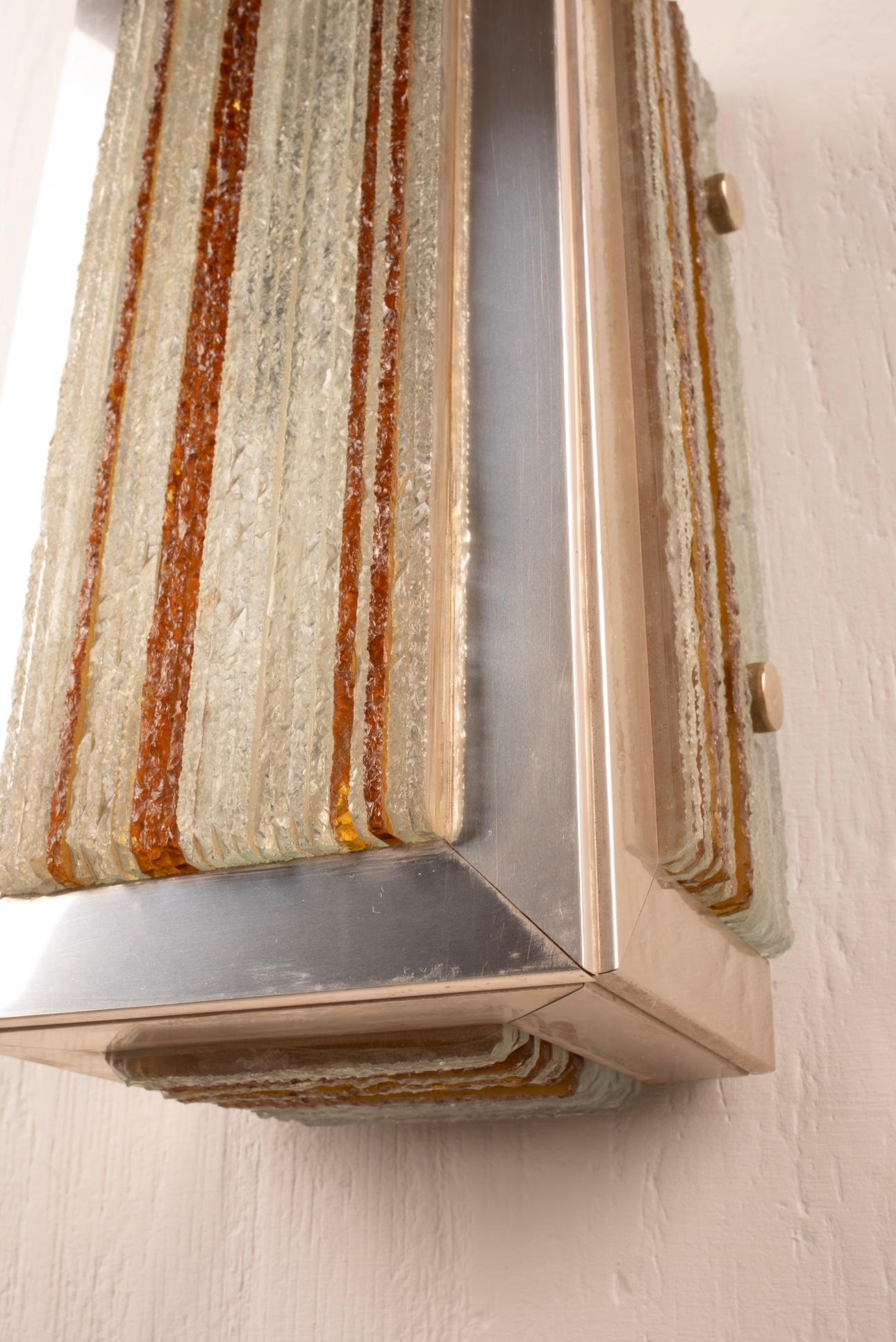 Mid-20th Century Wall Light by Albano Poli for Poliarte Chrome Version For Sale