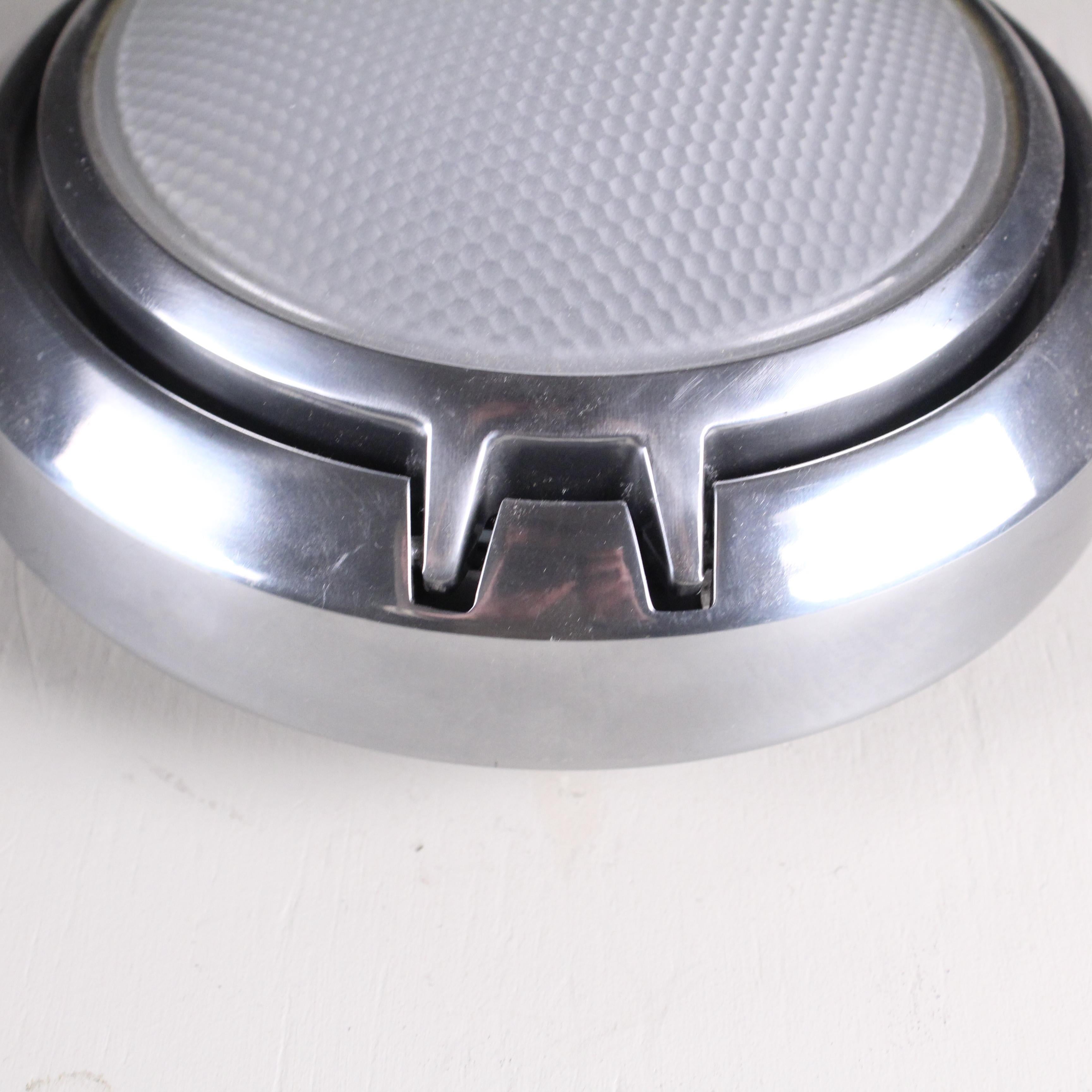 Italian Metropoli wall sconce in glass and steel, Luceplan, 1992 For Sale