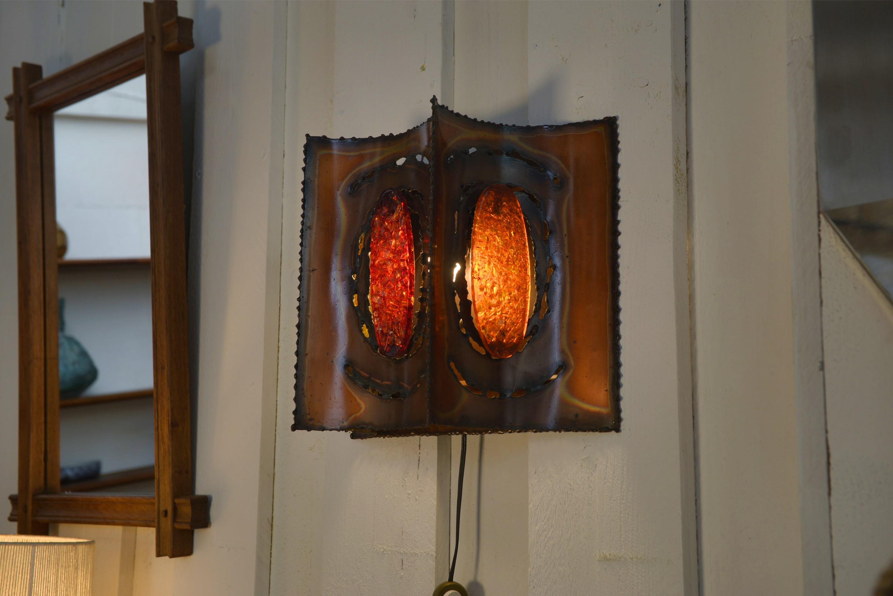 Aplique mural ACCOLAY en cuero y resina Años 50 en Bueno estado para la venta en TOURCOING, FR