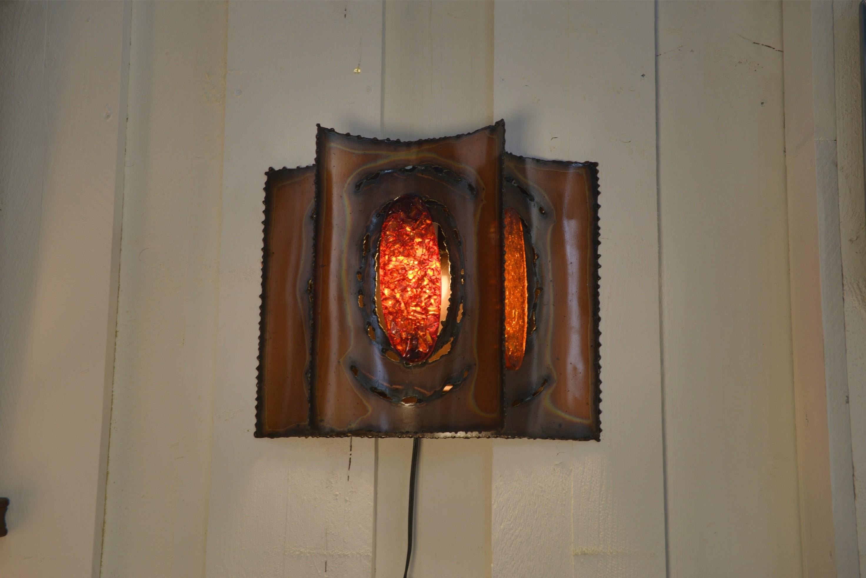 Aplique mural ACCOLAY en cuero y resina Años 50 mediados del siglo XX en venta