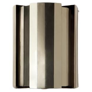  LETO 140 polished nickel wall light with mobile fins  For Sale