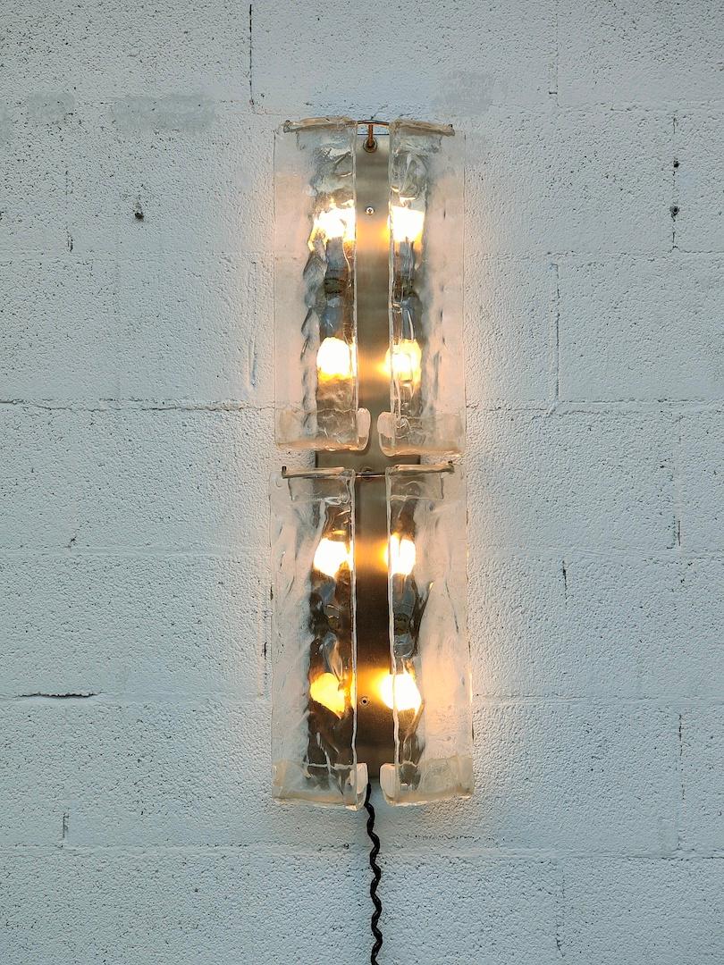 Applique, Sconce 4 Glasses by Carlo Nason for Mazzega 70s In Good Condition For Sale In Padova, IT