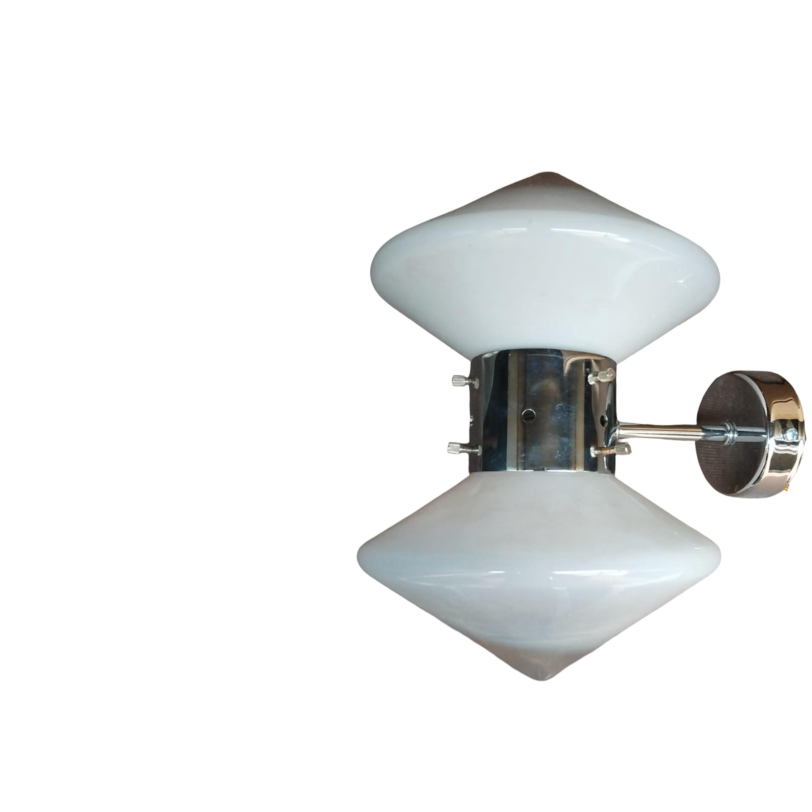 Italian Space Age wall sconce by Carlo Nason for Mazzega, 1970s For Sale