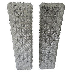 Appliques murales Erco en verre et bakélite Allemagne 1960 Vintage Space Age