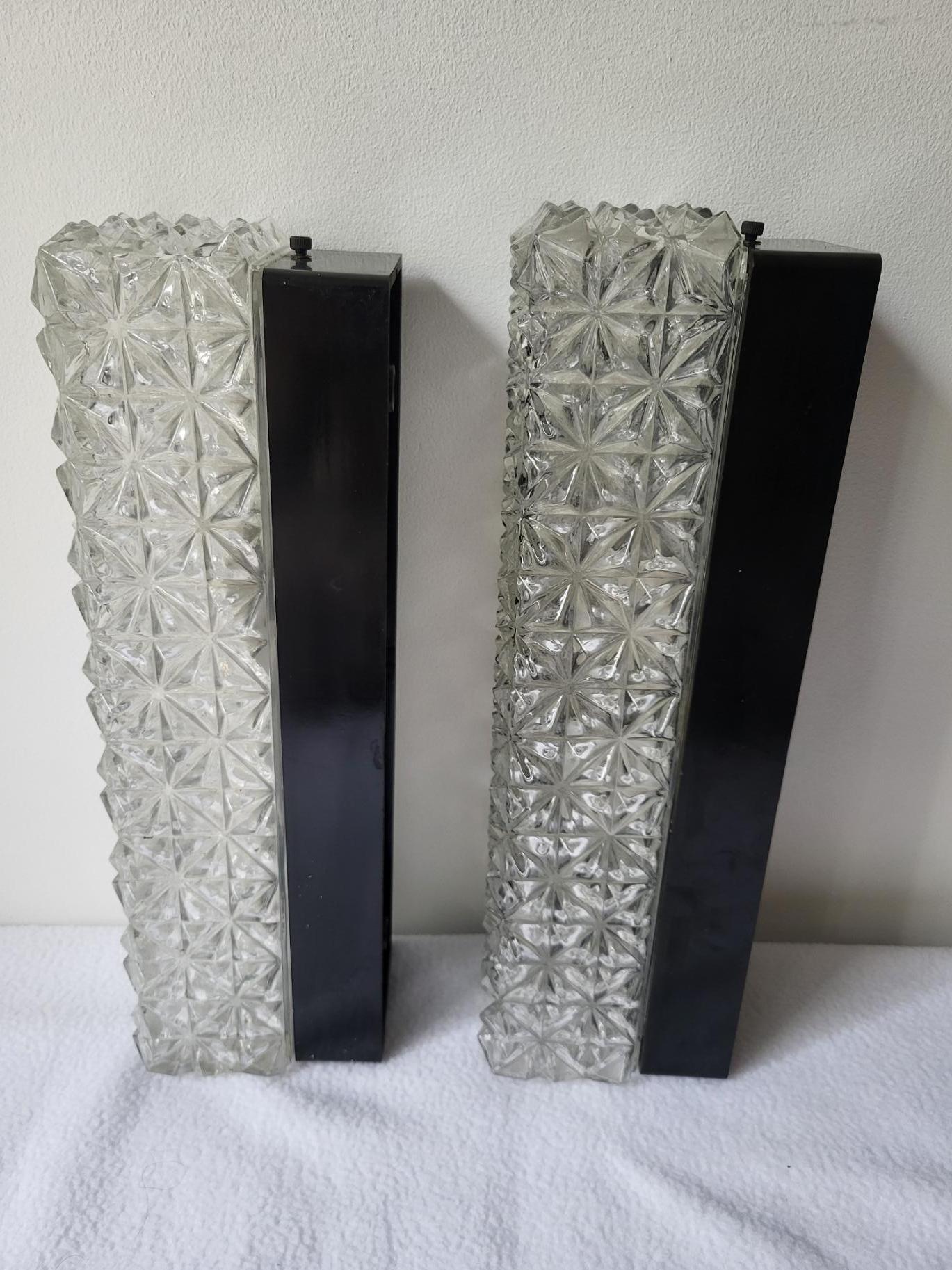 Vetro Appliques murale Erco en verre et bakelite Allemagne 1960 Vintage AGE in vendita