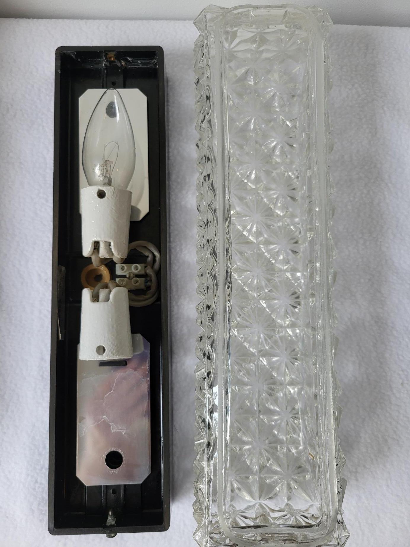 Appliques murale Erco en verre et bakelite Allemagne 1960 Vintage AGE in vendita 1