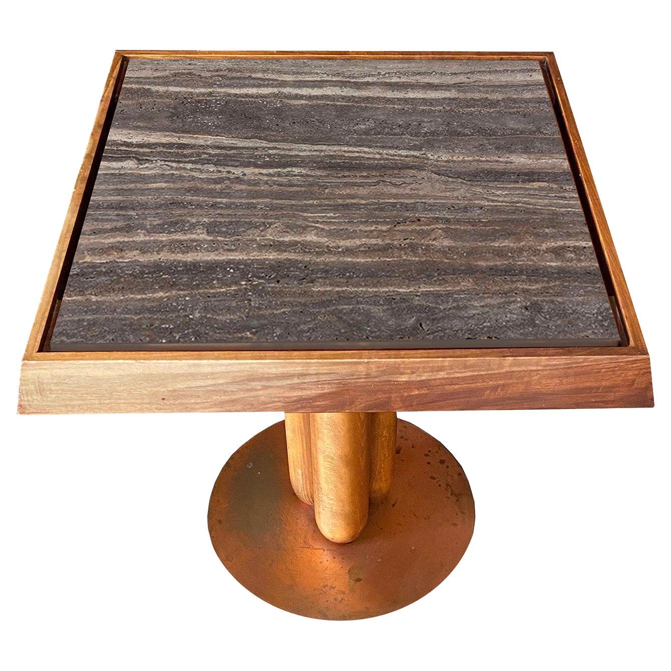 Appoggio Titanium Square Coffee Table By Ferdinando Meccani For Sale