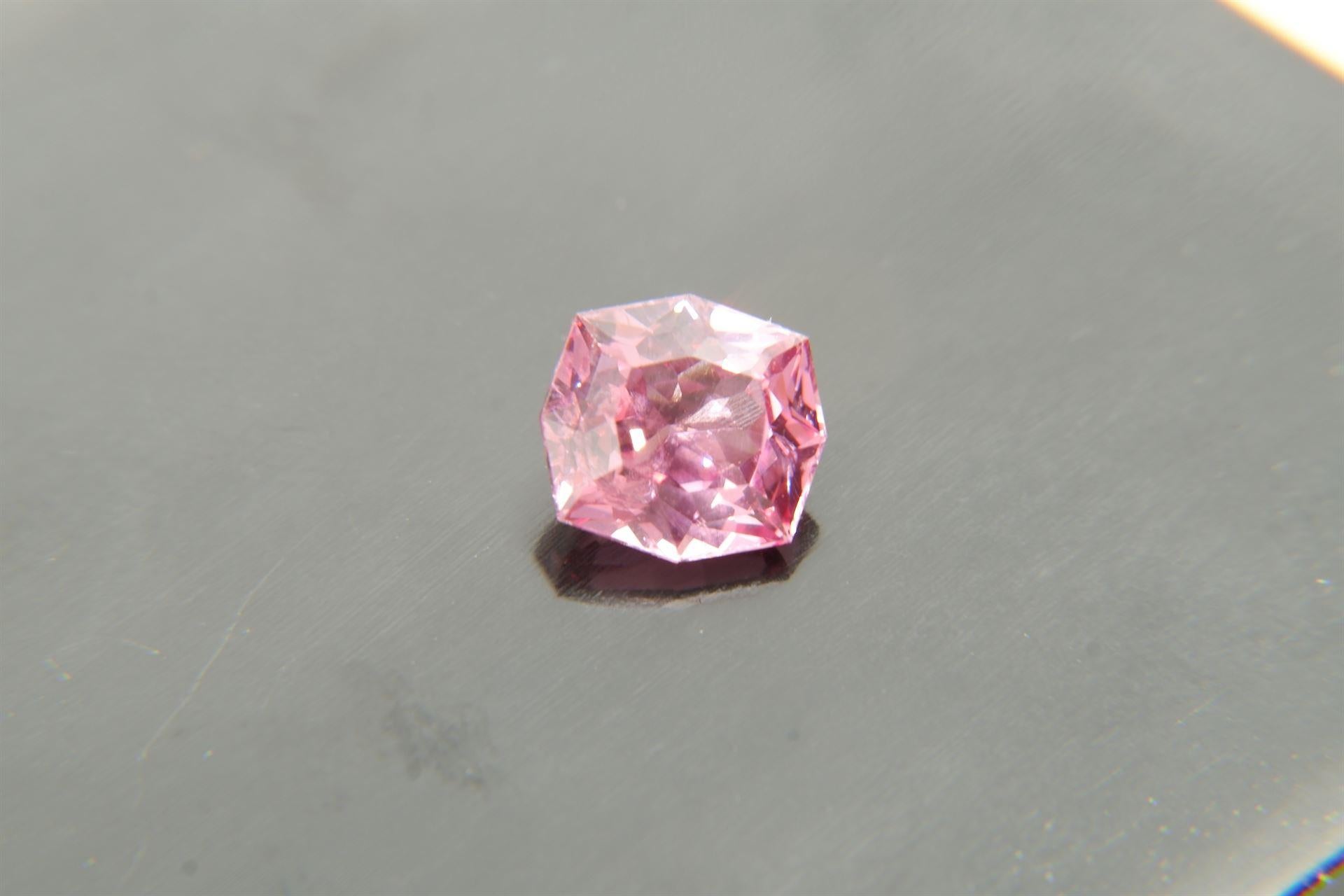pink orange gemstone