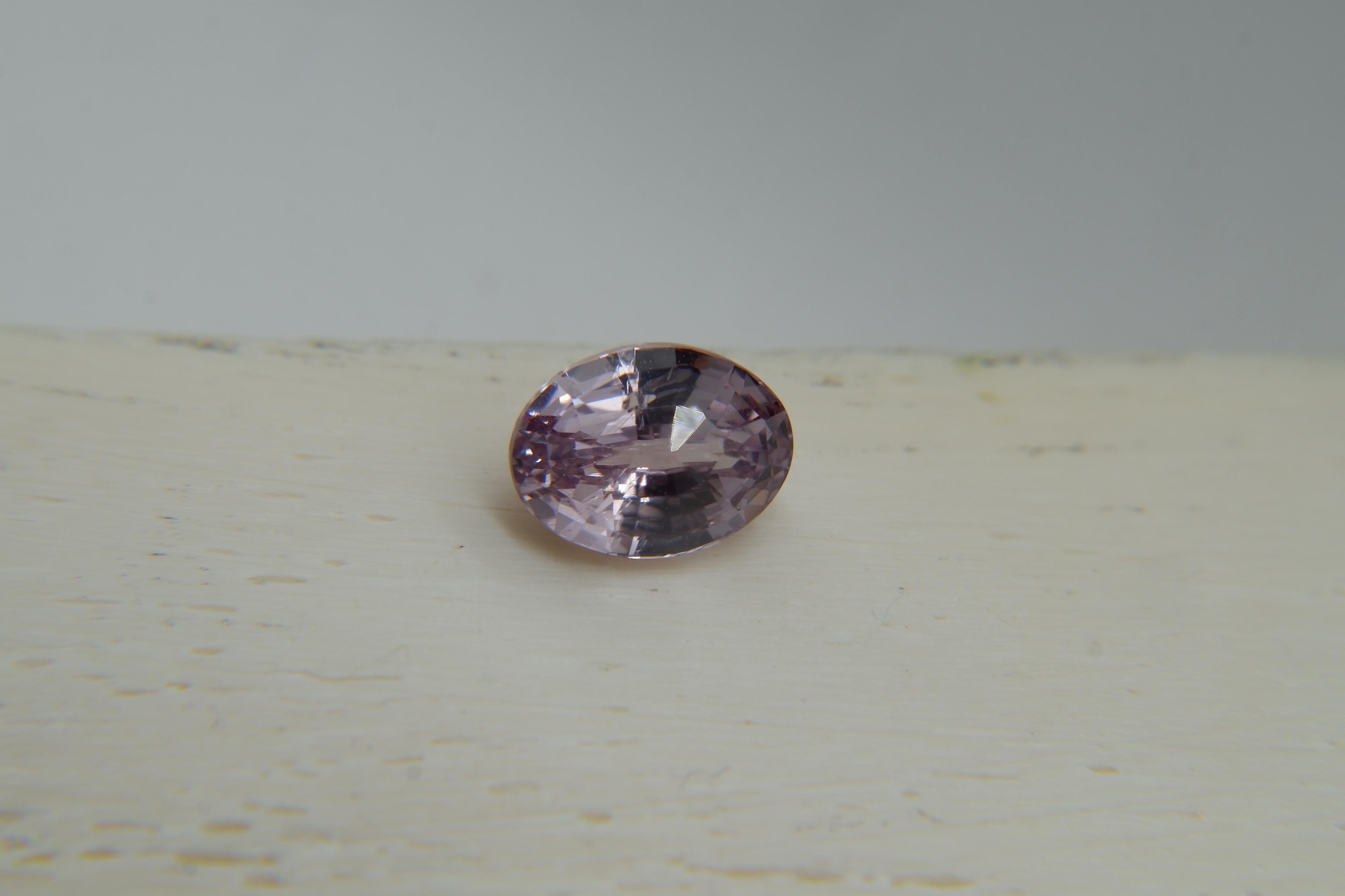 Appraised Premium: Vivid Pastel Violet Sapphire In New Condition For Sale In Sheridan, WY