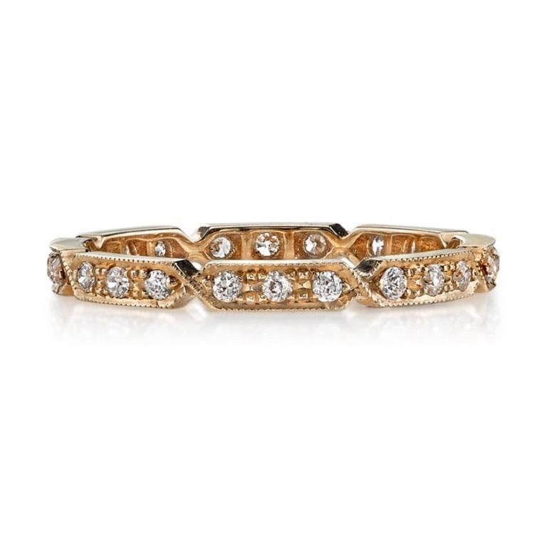 For Sale:  Handcrafted Carly Old European Cut Diamond Eternity Band by Single Stone 3