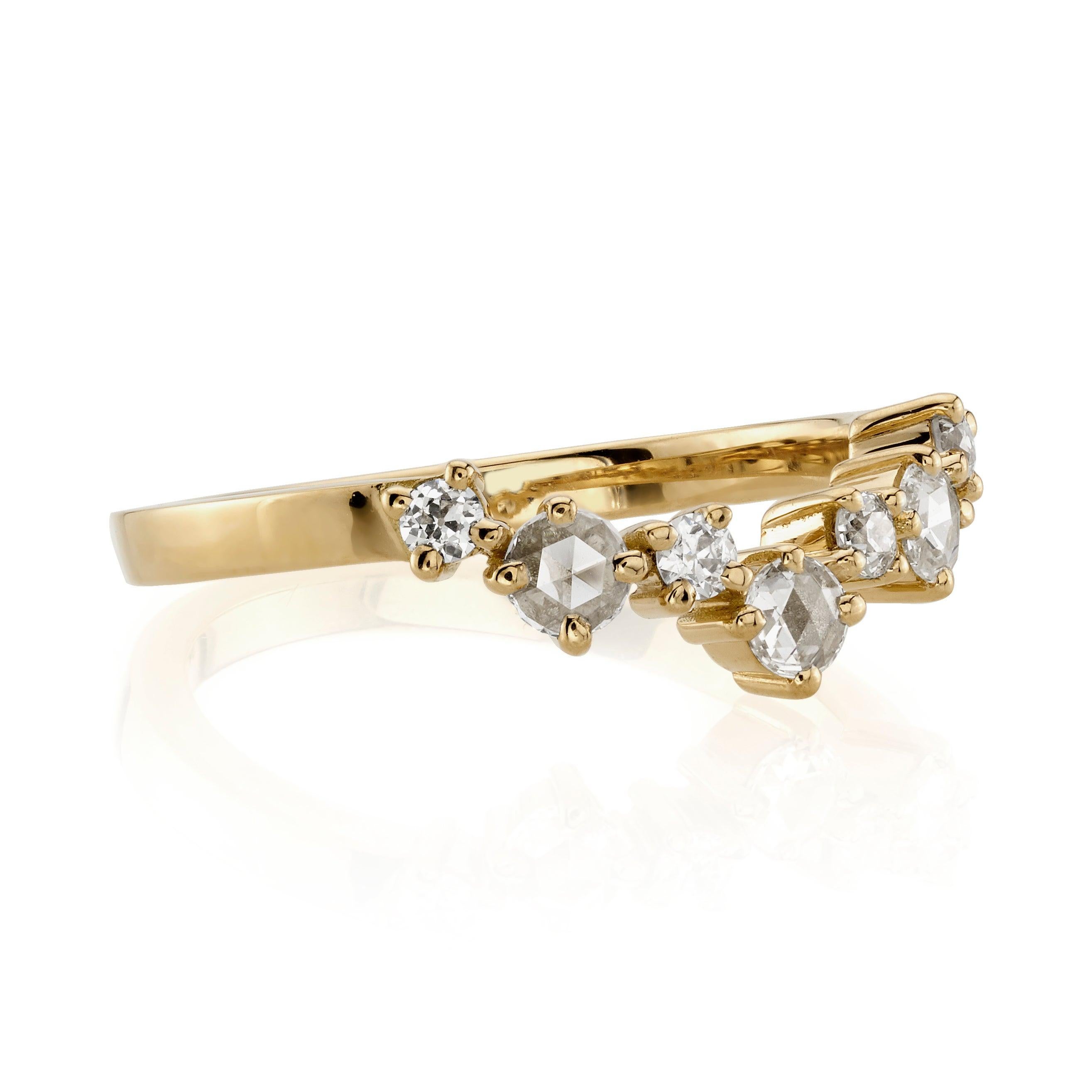 For Sale:  Handcrafted Brooke Mixed Cut Diamond Band by Single Stone 2