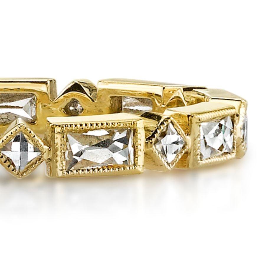 For Sale:  Handcrafted Madeline French Cut Diamond Eternity Band by Single Stone 2