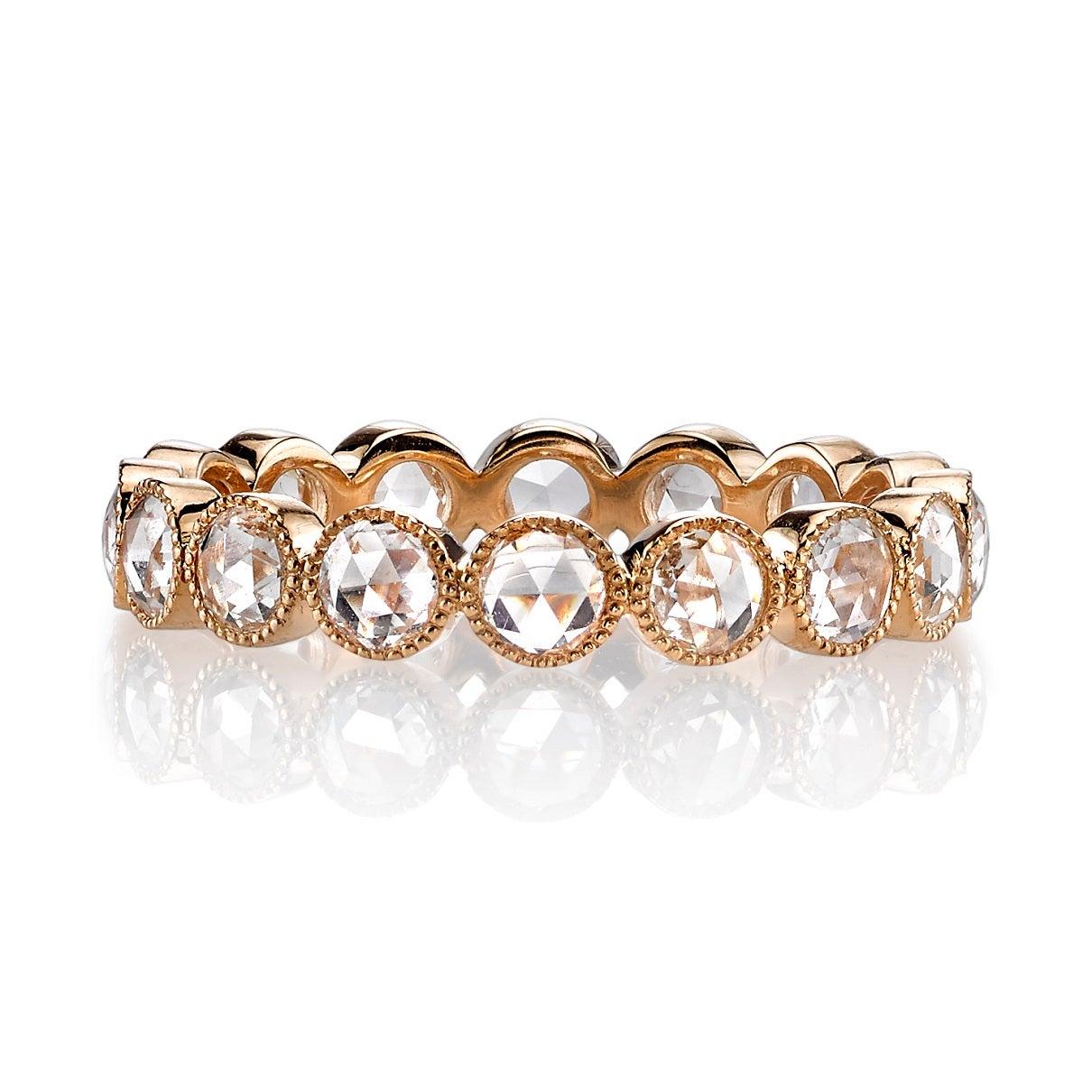 For Sale:  Handcrafted Gabby Rose Cut Diamond Eternity Band by Single Stone 3