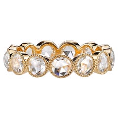 Handcrafted Gabby Rose Cut Diamond Eternity Band by Single Stone