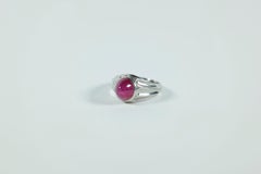 Approximately 2.00 Carat Burma No Heat Star Ruby Cab on Tiffany & Co. Ring
