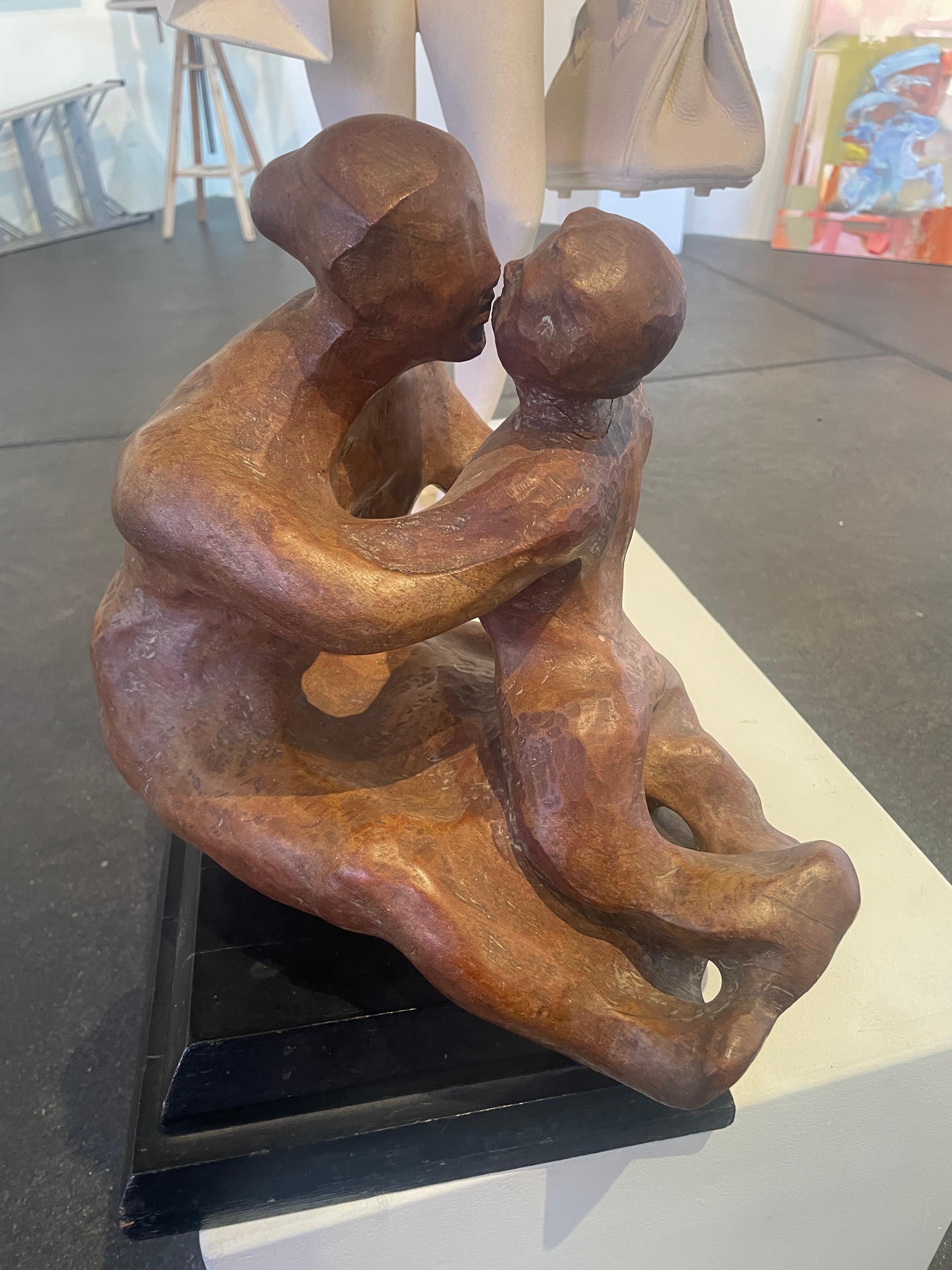 Appukuttan Achary Figurative Sculpture - Mother & Child