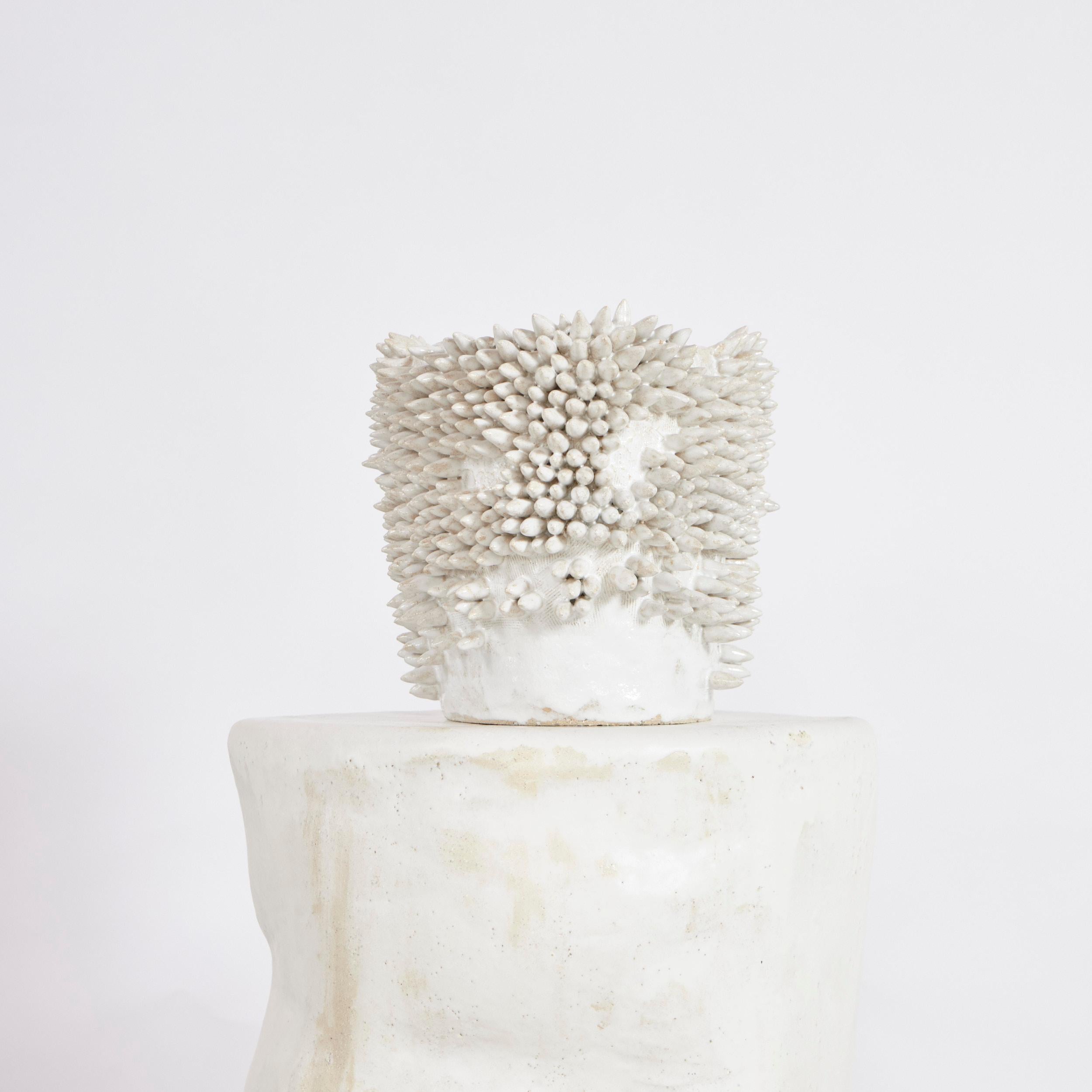 Appuntito Vase Large in White
Designed by Project 213A in 2023

Artisanal ceramic vase created by skilled artisans in Project 213A's own ceramic workshop. The entire vase is covered with 