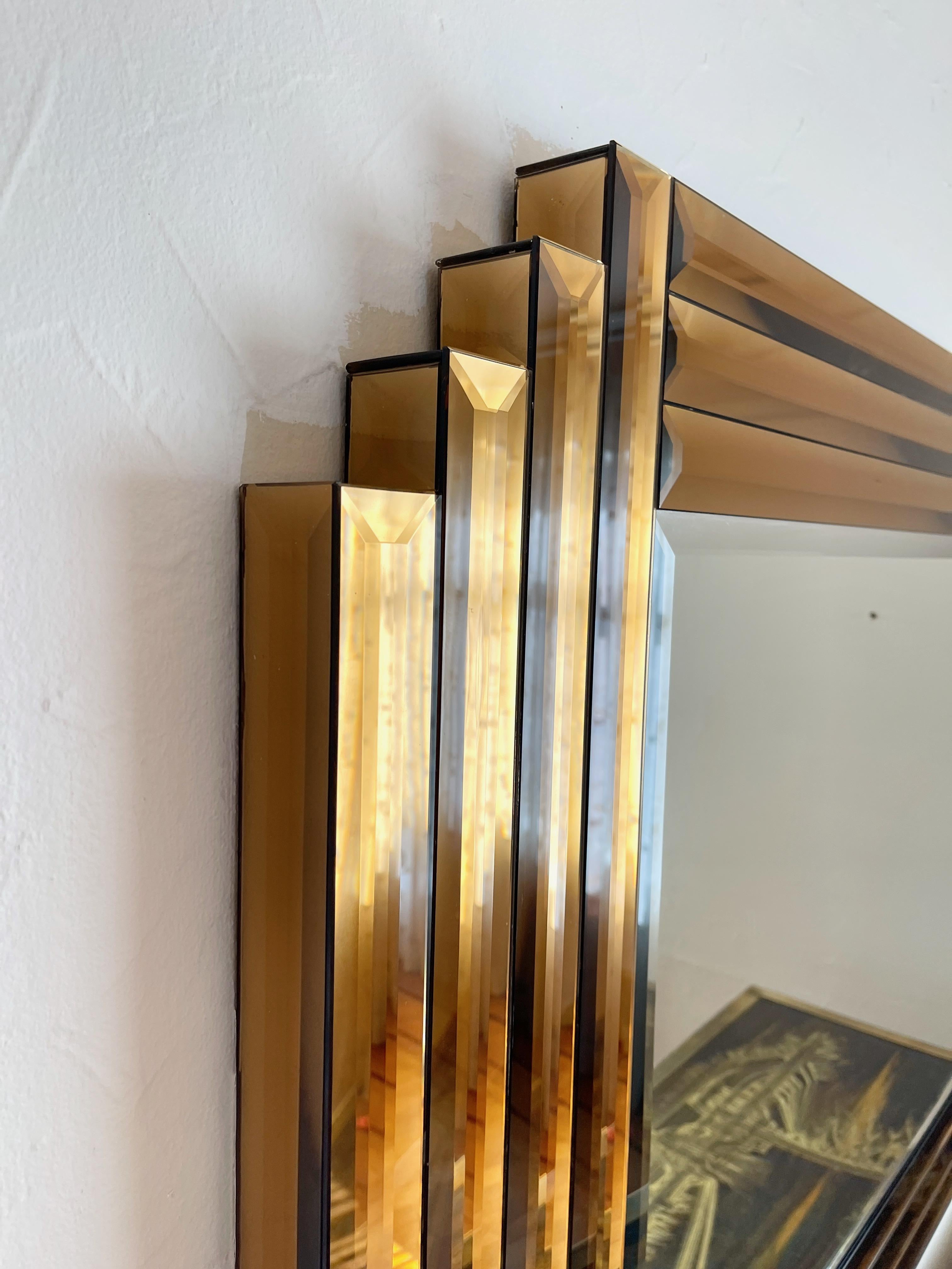 Miroir Ziggurat or abricot en vente 1