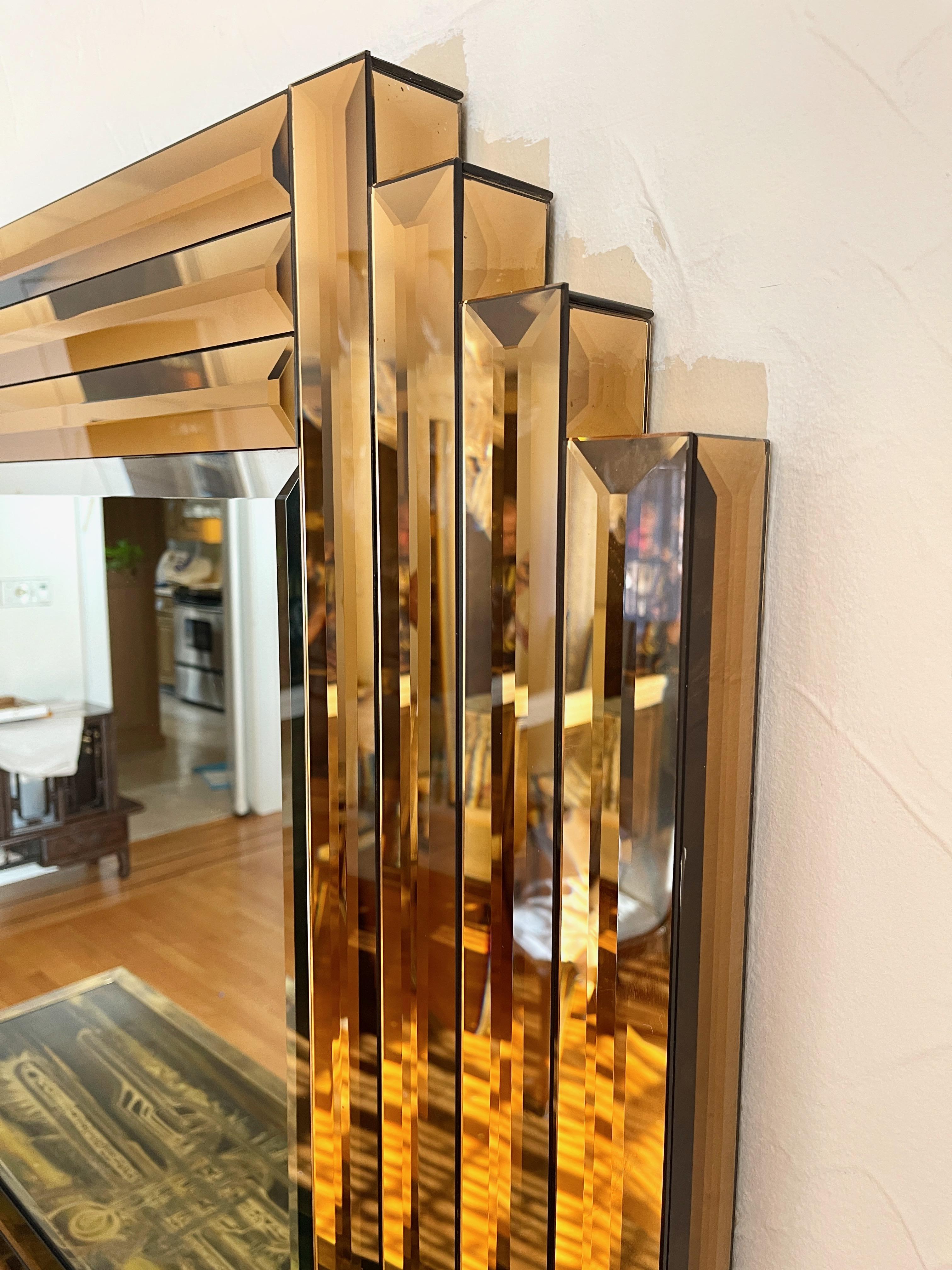 Miroir Ziggurat or abricot en vente 2