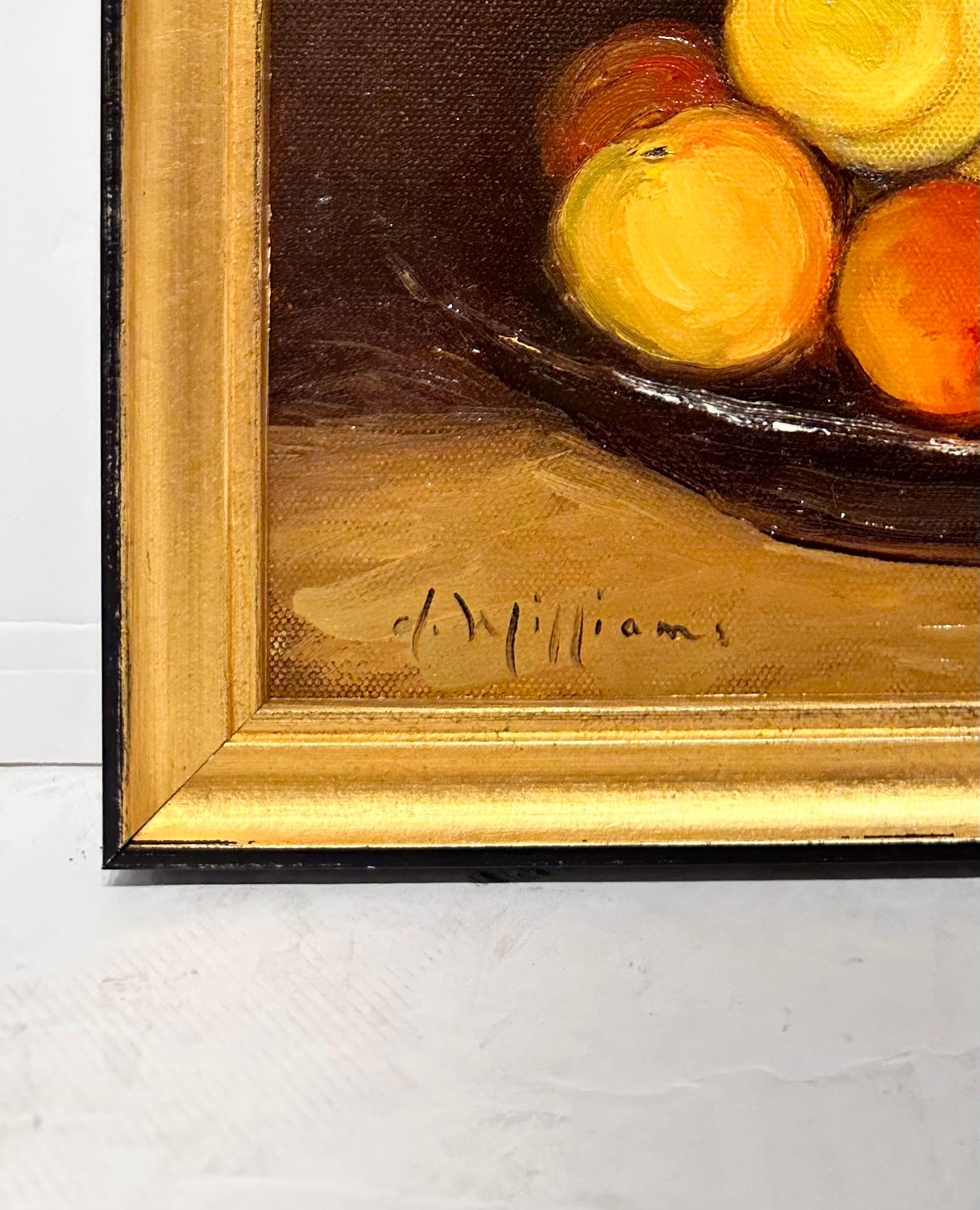 Hand-Painted Apricots, Oil Painting For Sale