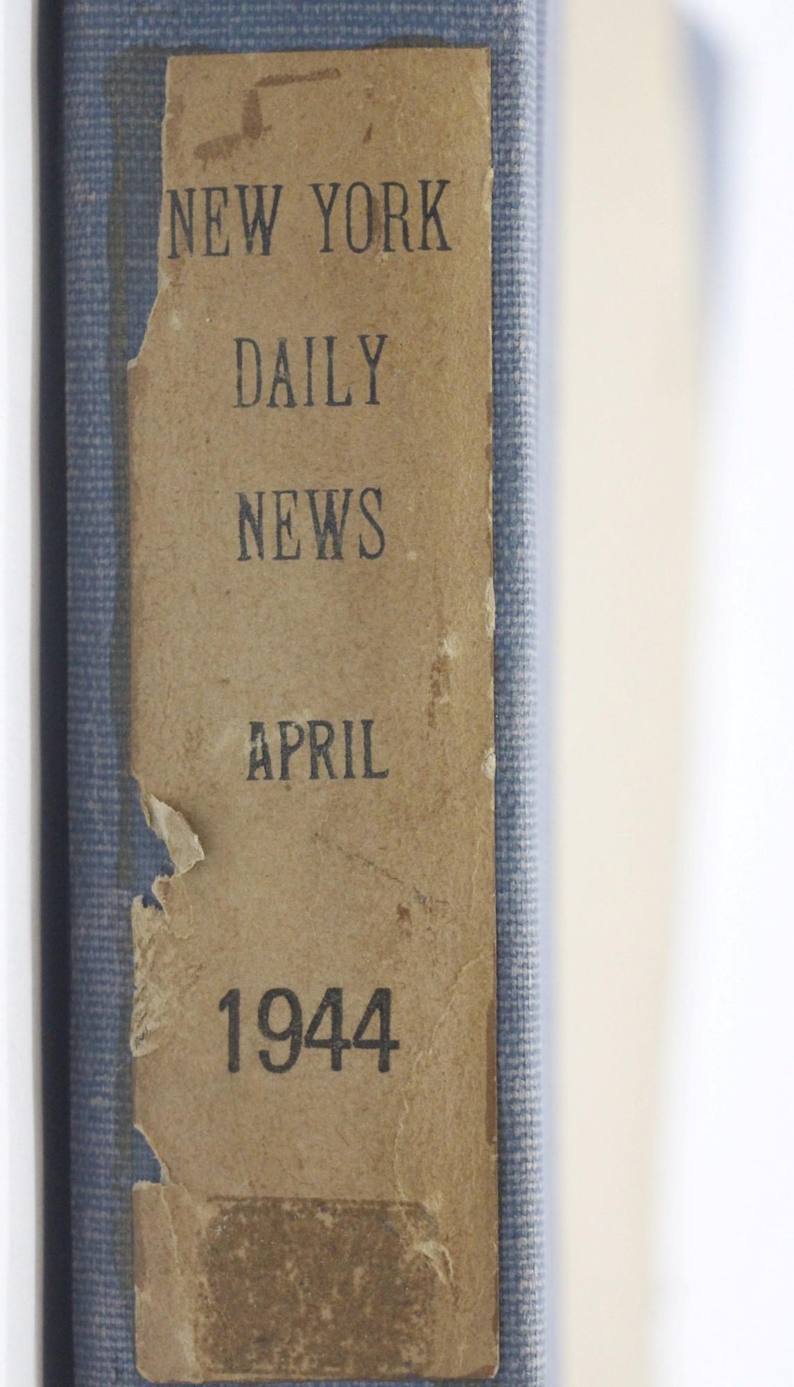 April 1944 Book of New York Daily News Newspapers Bound Together 6