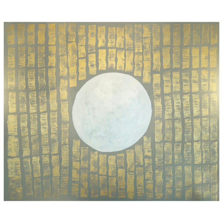 April Able "Golden Glow Moon" Contemporary Abstract Art, 2019 For Sale