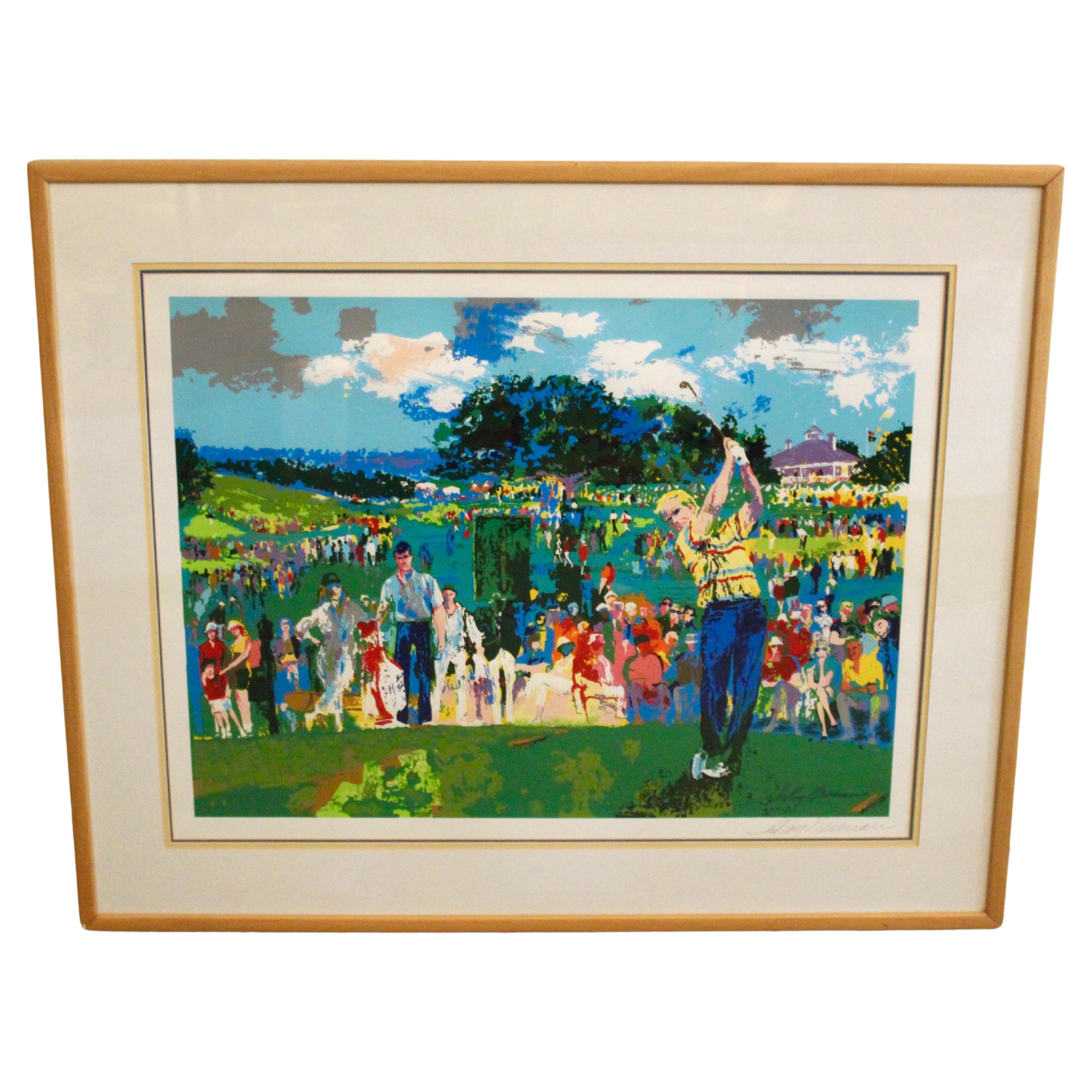 „April at Augusta“ von LeRoy Neiman, signierter Golf-Seidendruck, ca. 1990