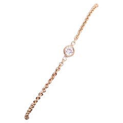 April Birthstone Bracelet Set with 0.10ct Round Diamond in 9ct Yellow Gold