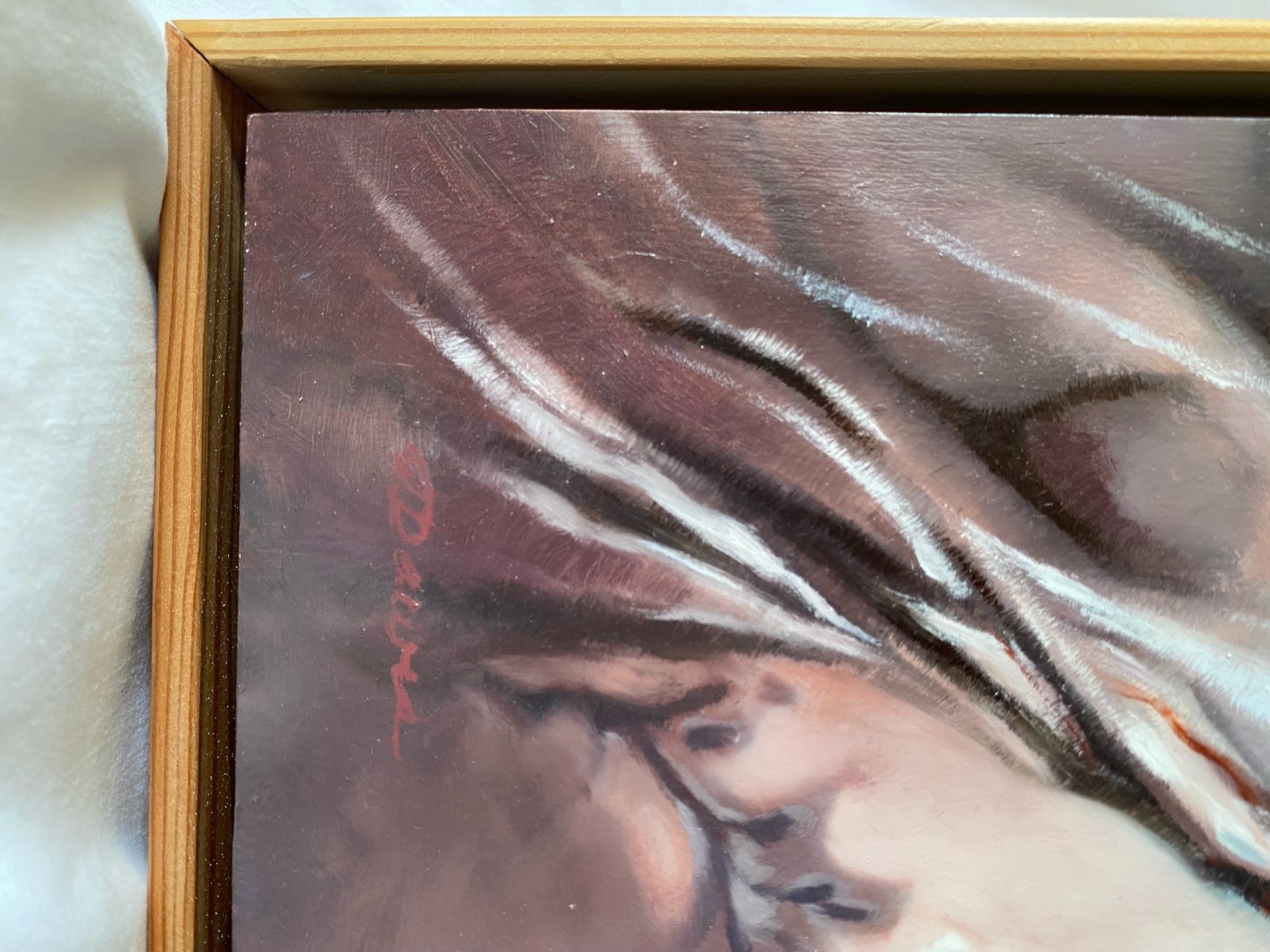 'Bloom in the Broken' di April Dawes, pittura a olio su pannello di betulla in vendita 5