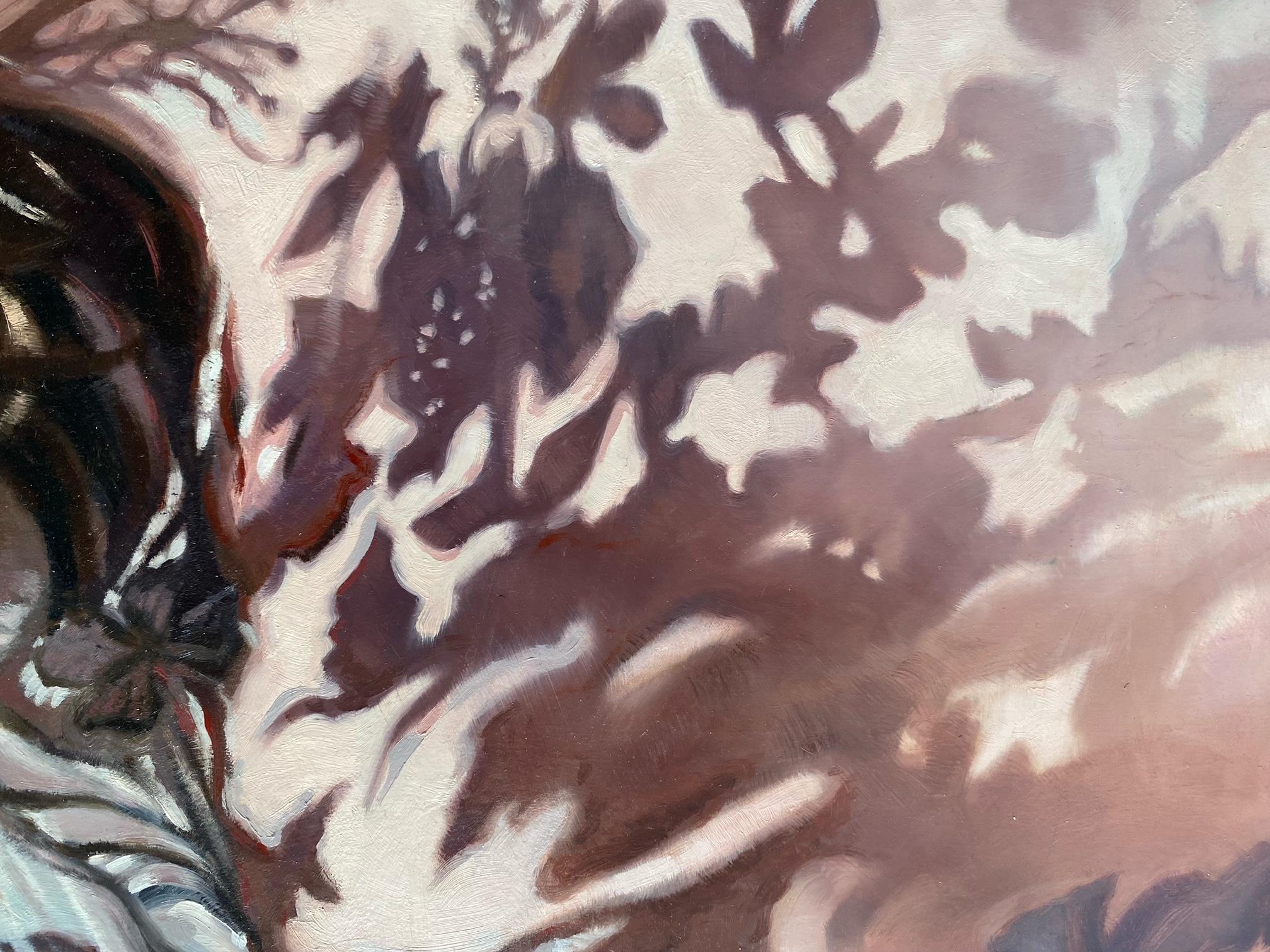 'Bloom in the Broken' di April Dawes, pittura a olio su pannello di betulla in vendita 6