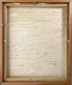 "Il richiamo delle sirene" di April Dawes; 25,5 x 21,5 x 2,5 Olio su pannello con cornice, 2025