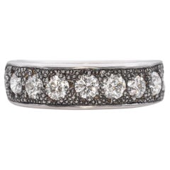 April Higashi 14k White Gold Patina Diamond Band Ring