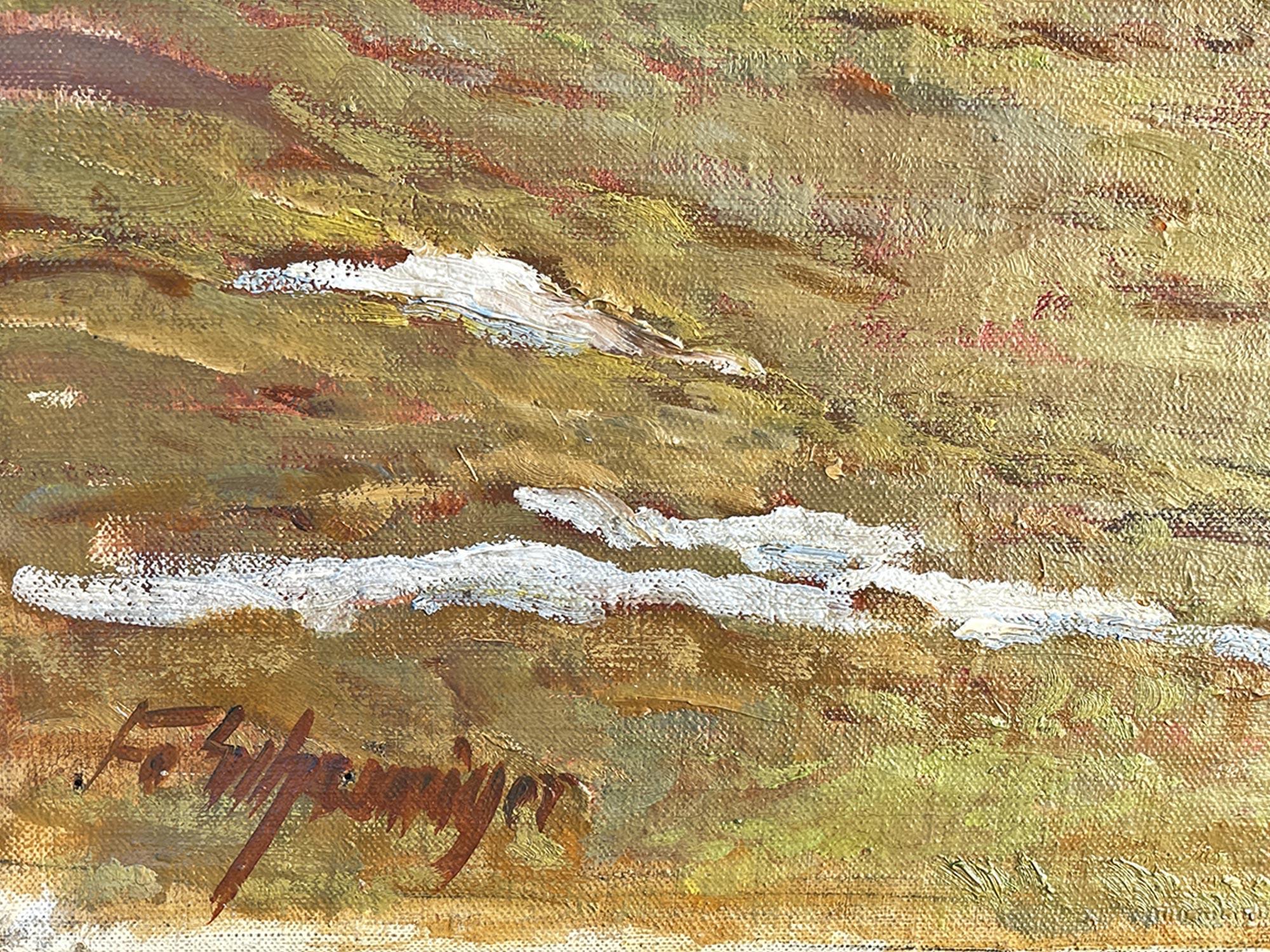 Huilé Avril dans les montagnes - Huile sur toile de Fritz Schwaiger - 1920 en vente
