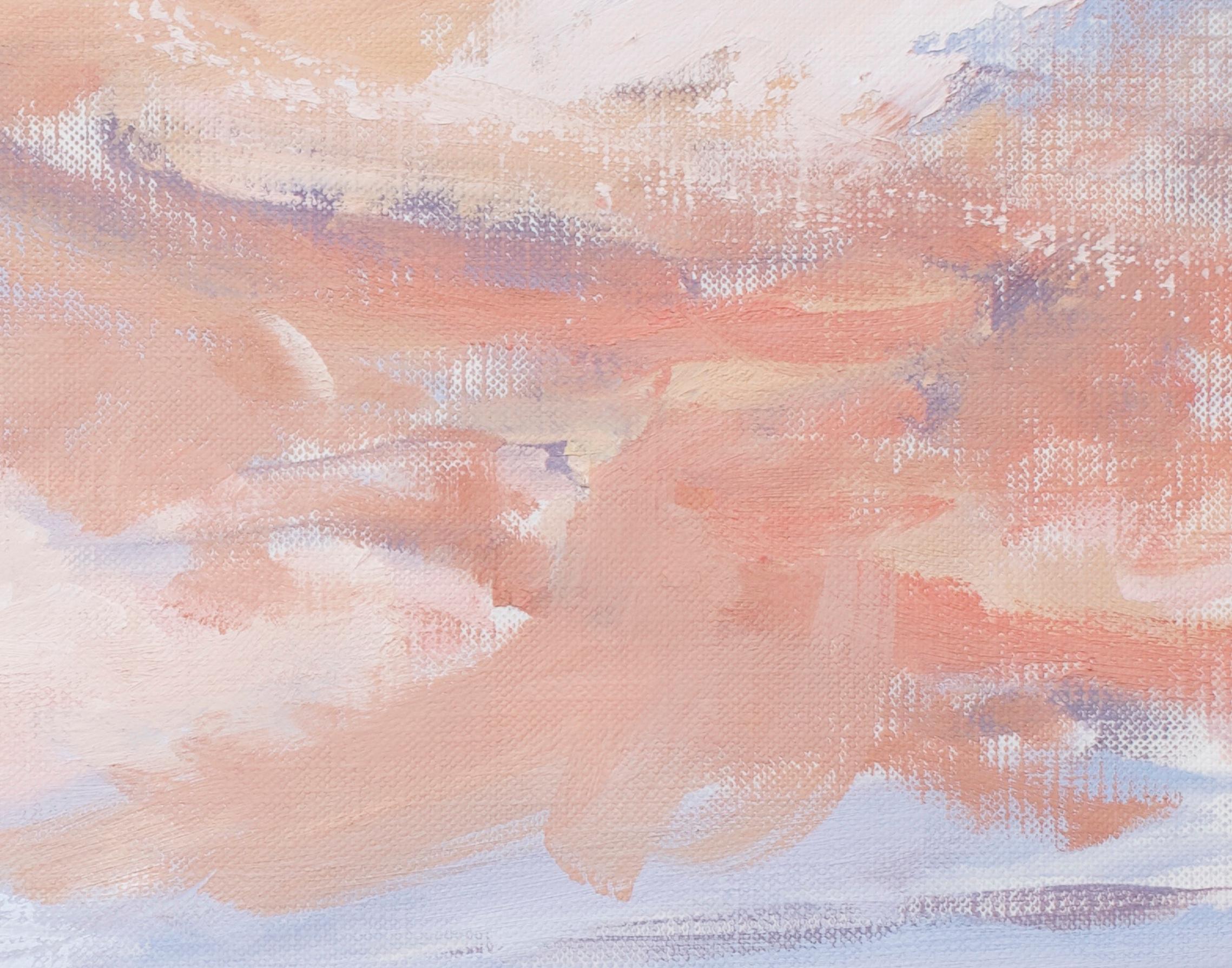 Desert Horizon I, Original signiertes impressionistisches Landschaftsgemälde, Ölgemälde – Painting von April Moffatt