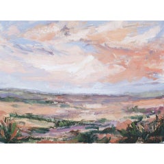 Desert Horizon I, Original Signed Impressionist Landscape Oil Painting