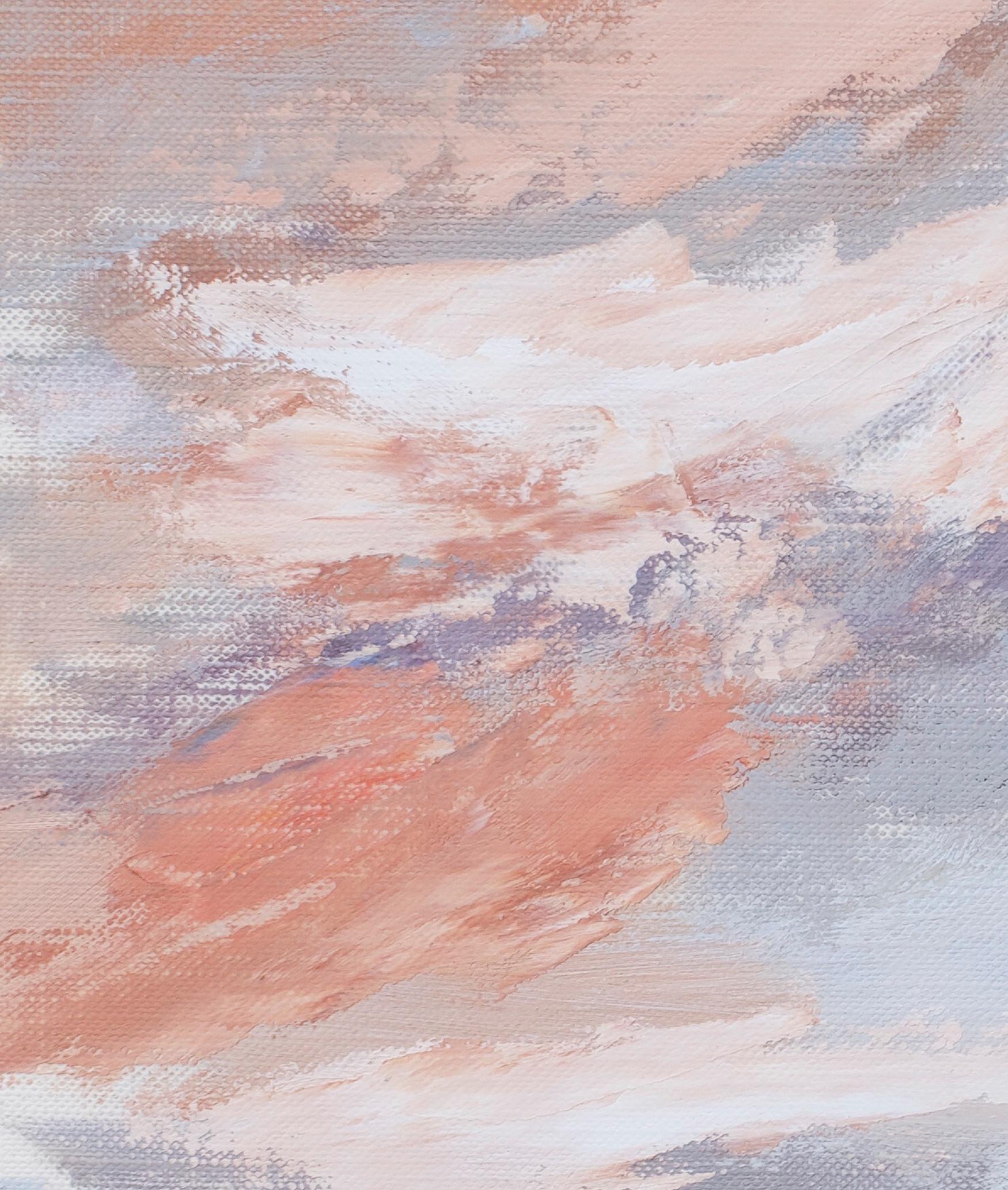Desert Horizon II, Original signiertes impressionistisches Landschaftsgemälde, Öl – Painting von April Moffatt