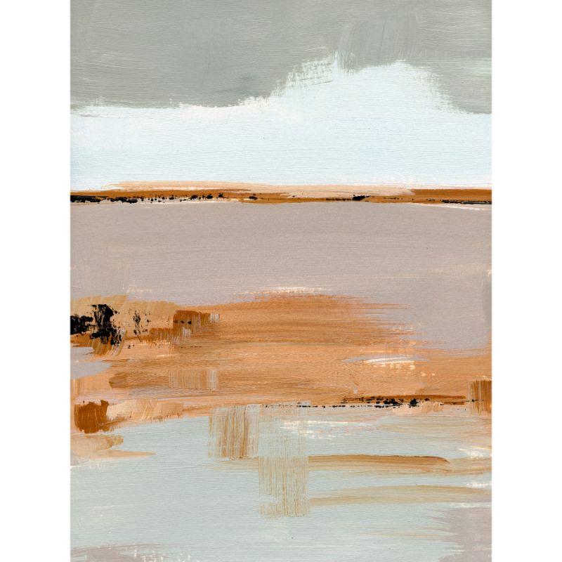 Neutral Desert II, Original Contemporary Abstract Landscape Acrylic Painting