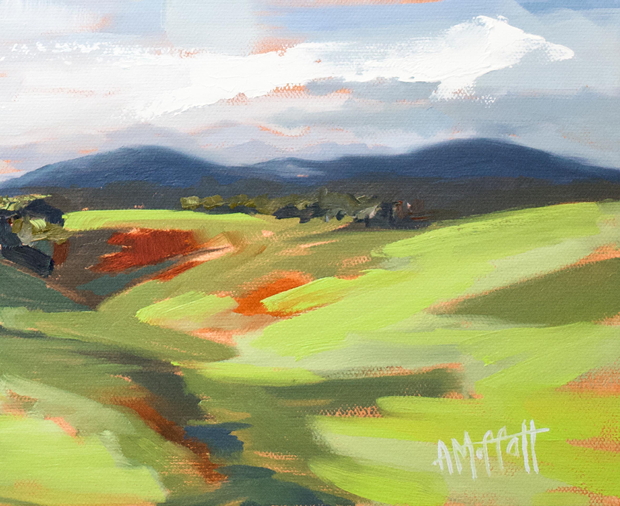 Upstate South Carolina, Original Signed Impressionist Landscape Oil Painting For Sale 1