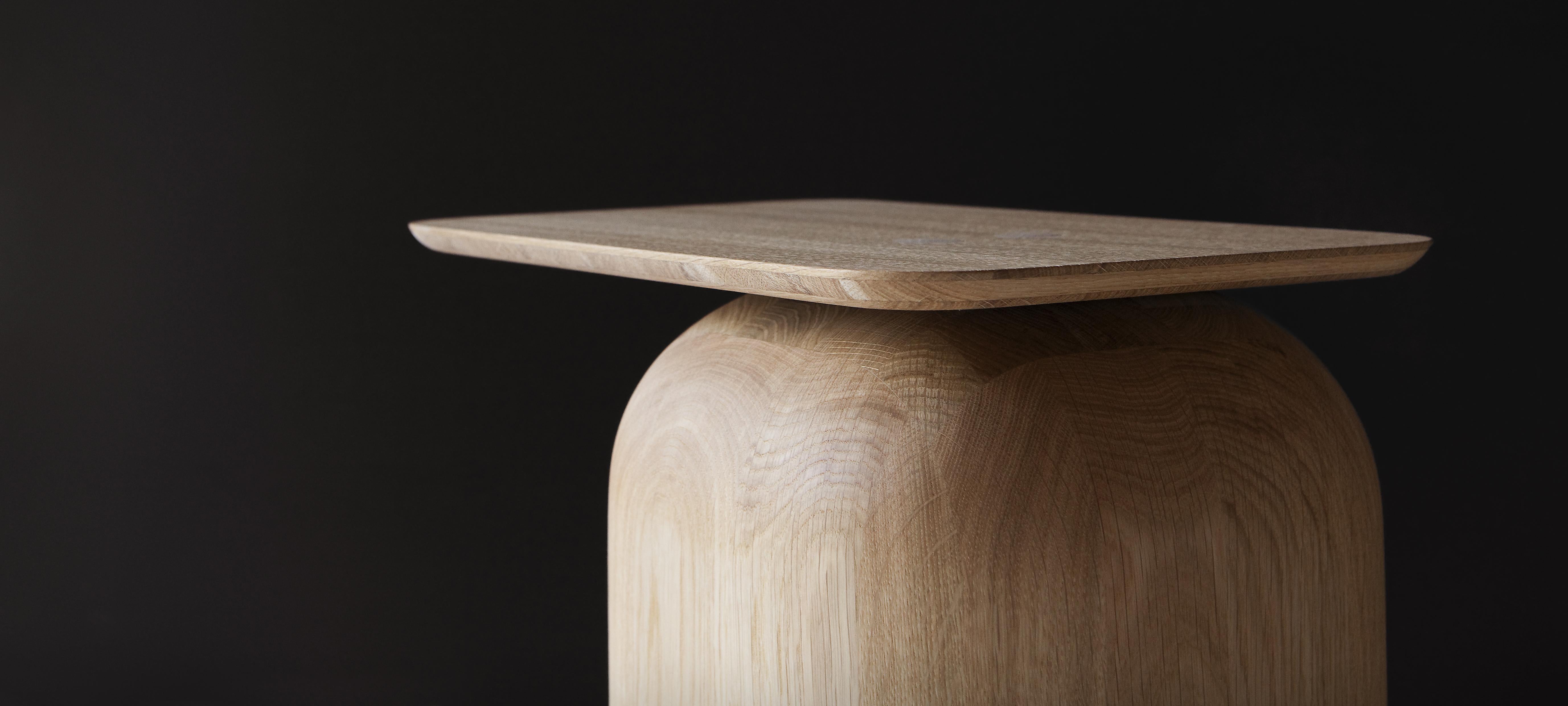 The April table set was designed by Swiss designer Alfredo Häberli in 2012. The massive wooden base is harmoniously combined with the tabletop by traditional wooden joinery. 

The tables are made of different wood species: birch, ash, and oak.