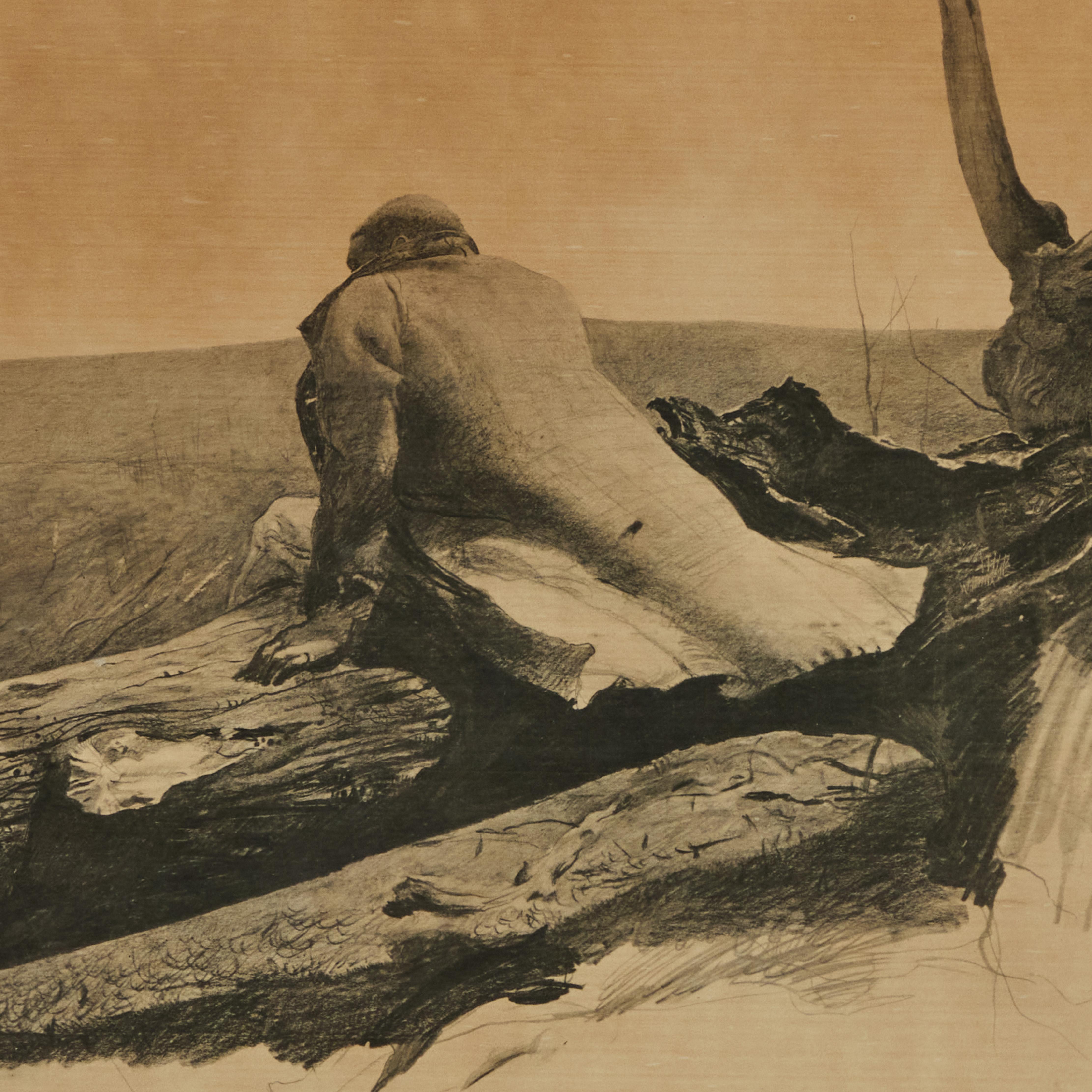 Pressed April Wind Lithograph by Andrew Wyeth