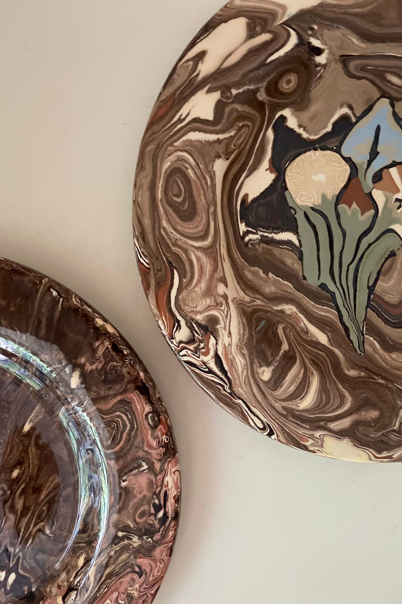 Aptware Plats avec fleurs Excellent état - En vente à MADRID, ES