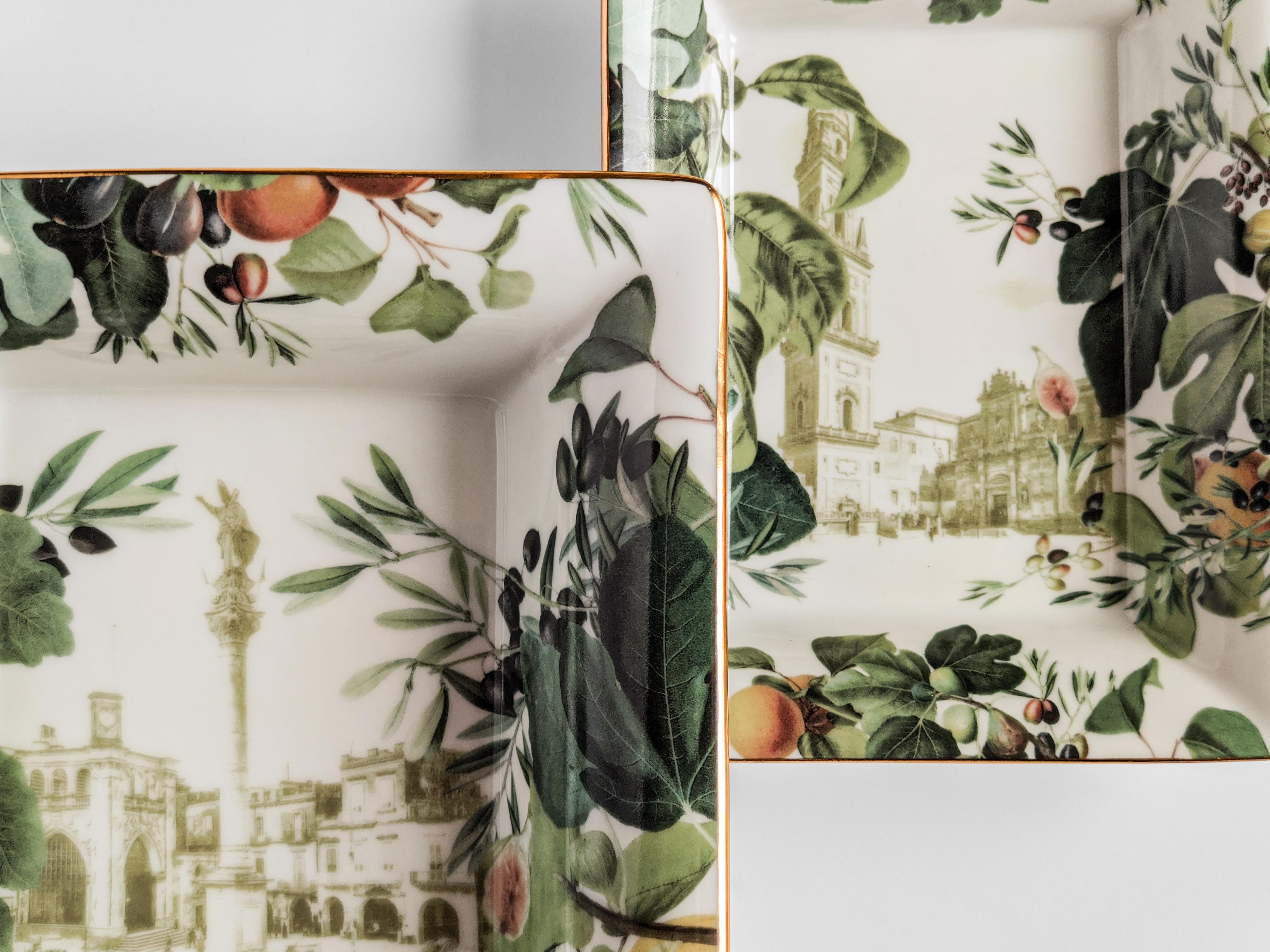 Apulia, Zeitgenössischer Porzellan-Taschenbeutel Emptier, zwei Größen, von Vito Nesta im Zustand „Neu“ im Angebot in Milano, Lombardia