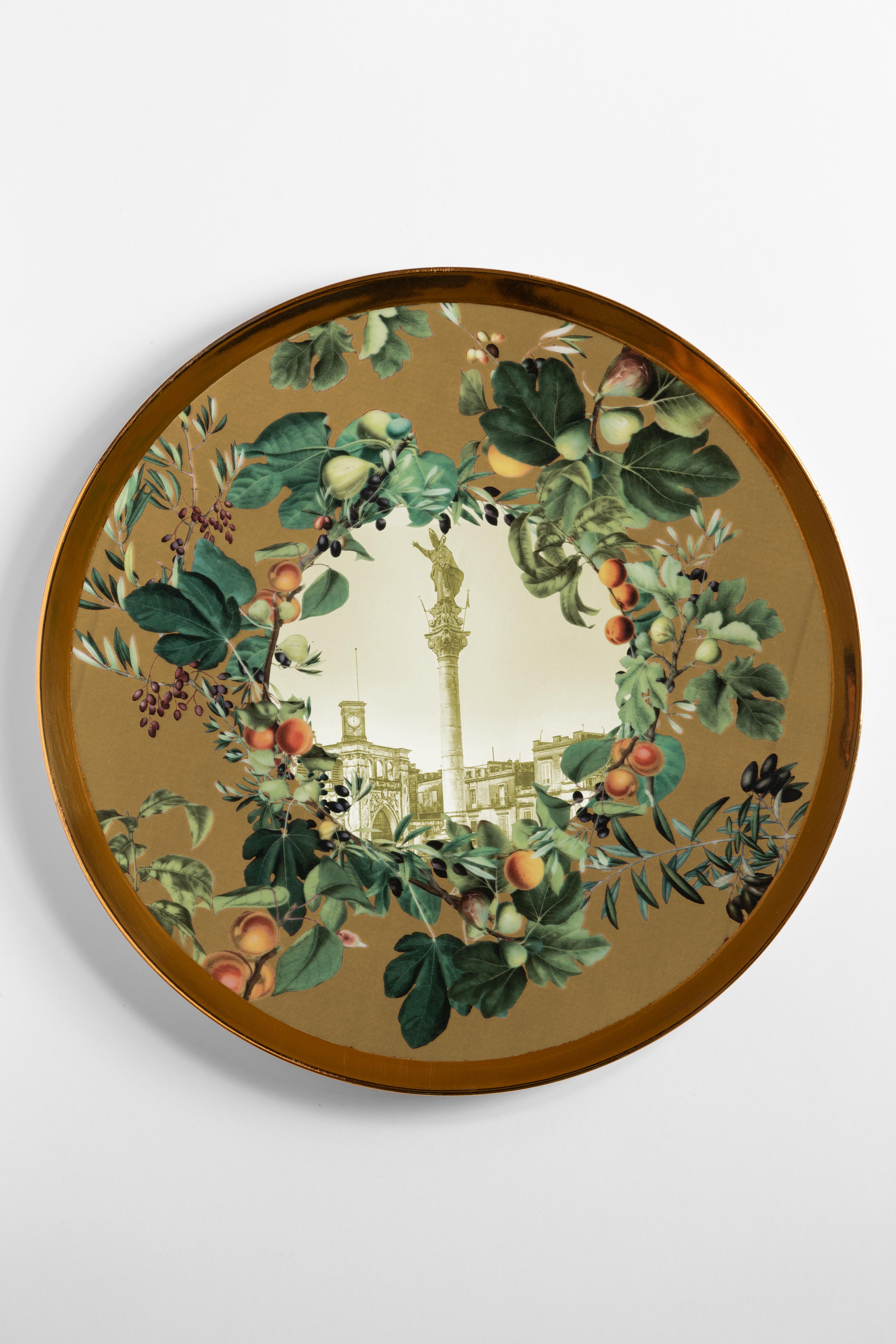 Apulia, Tres Platos de Porcelana Contemporáneos con Diseño Decorativo Italiano en venta