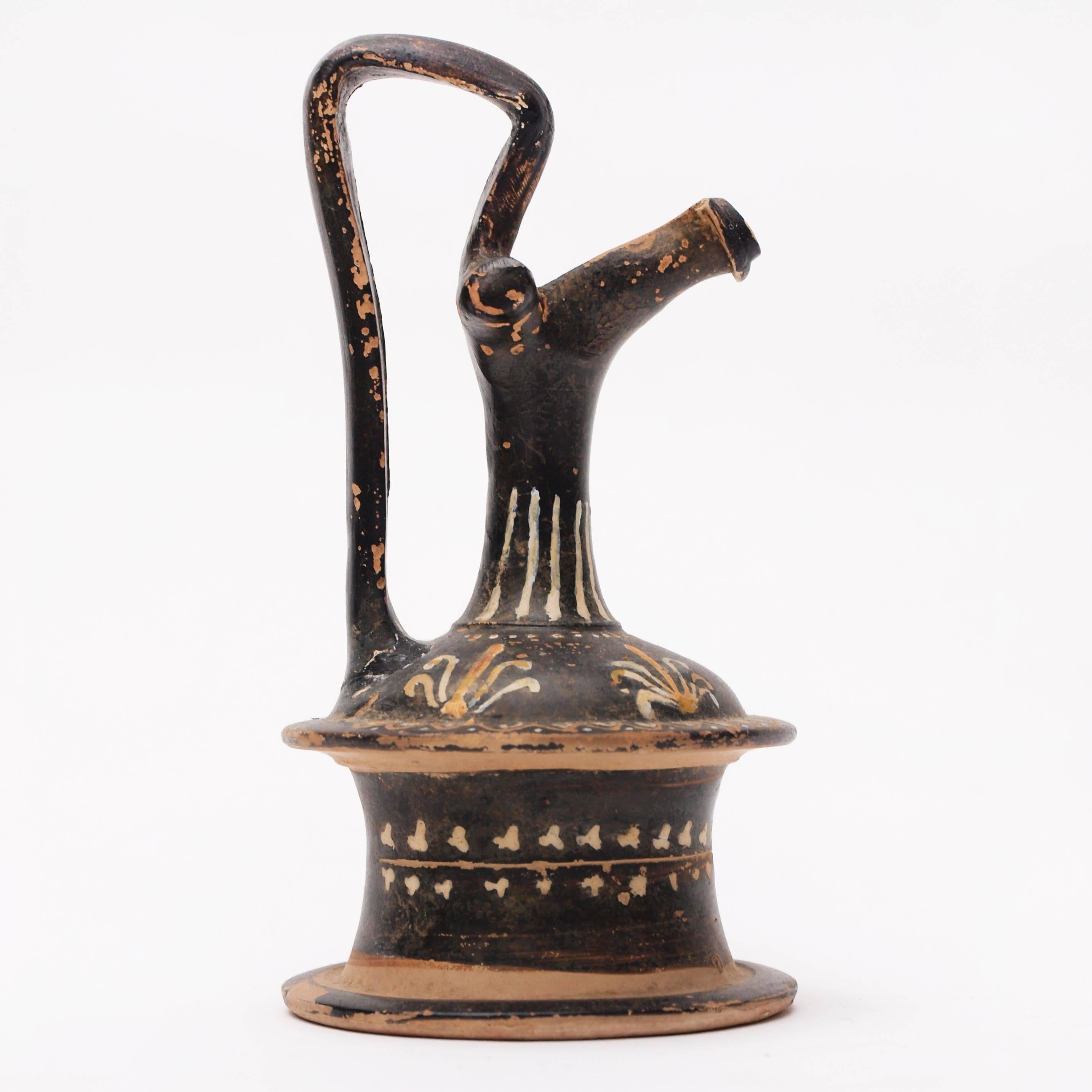 Italian Apulian Hand-Painted Epichysis 'Jug', circa 300-400 BC