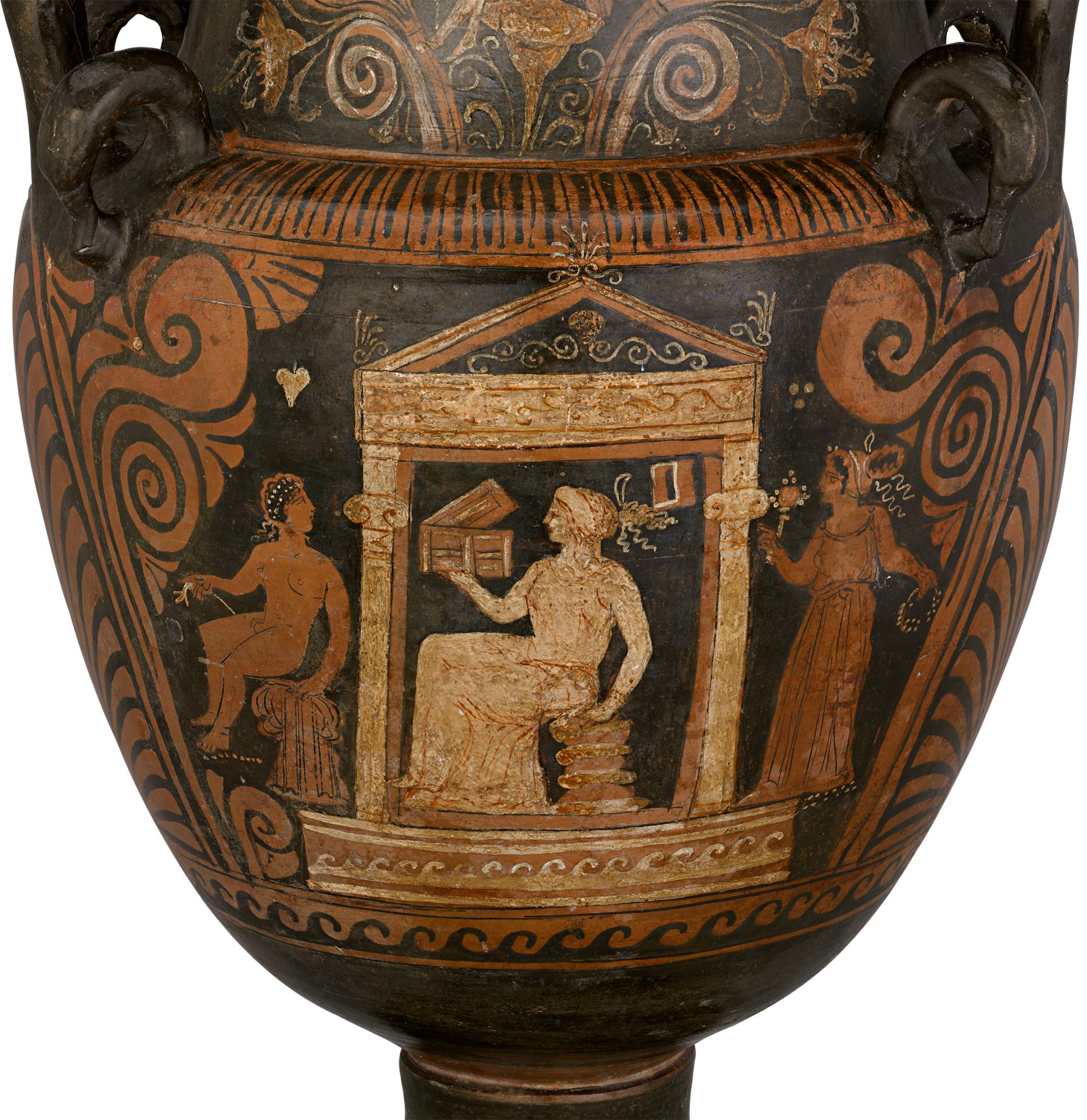 18th Century and Earlier Apulian Red-Figure Volute Krater For Sale